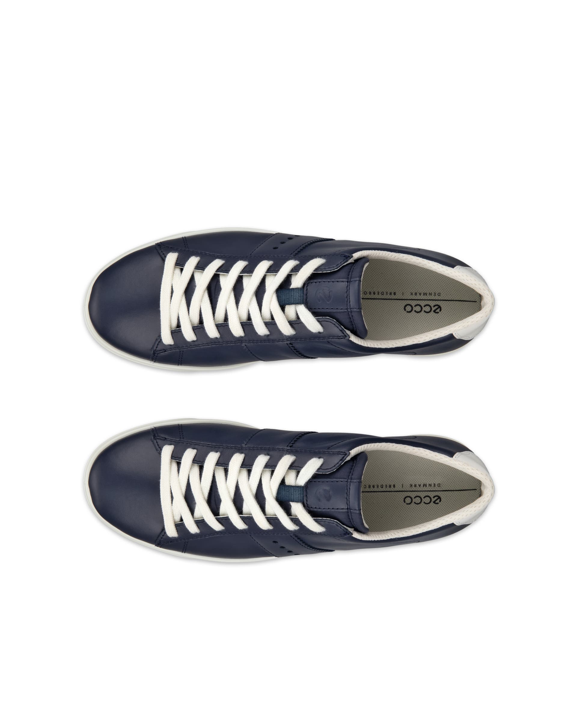 ECCO® Street Lite baskets en cuir pour femme - Bleu - Top left pair