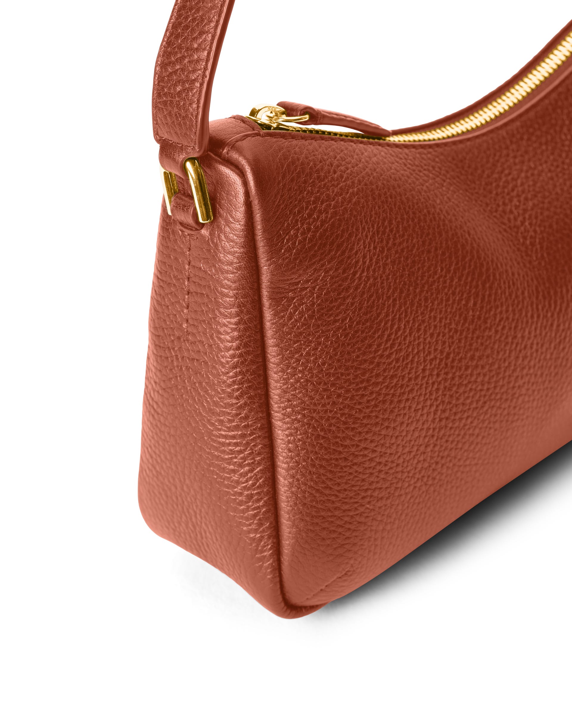 ECCO® Essential skuldertaske i læder - Brun - Detail-2