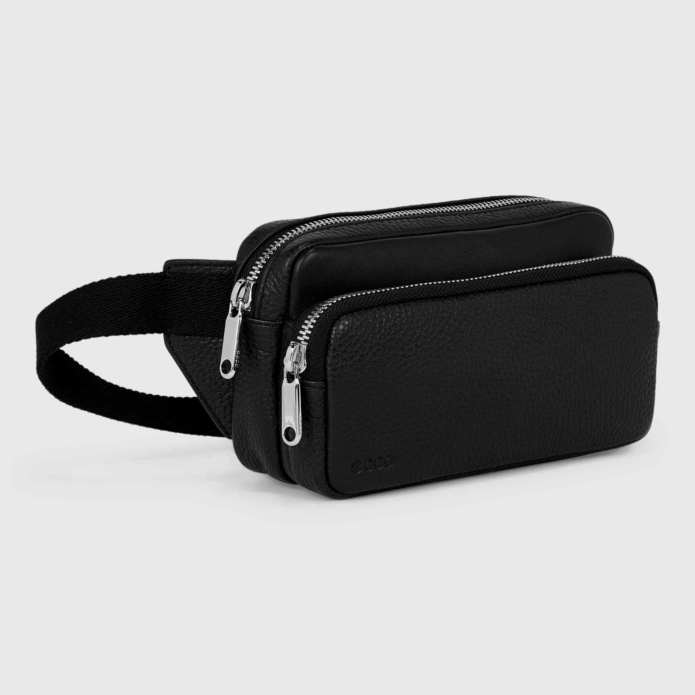 ECCO Textureblock レザーウエストバッグ | ブラック