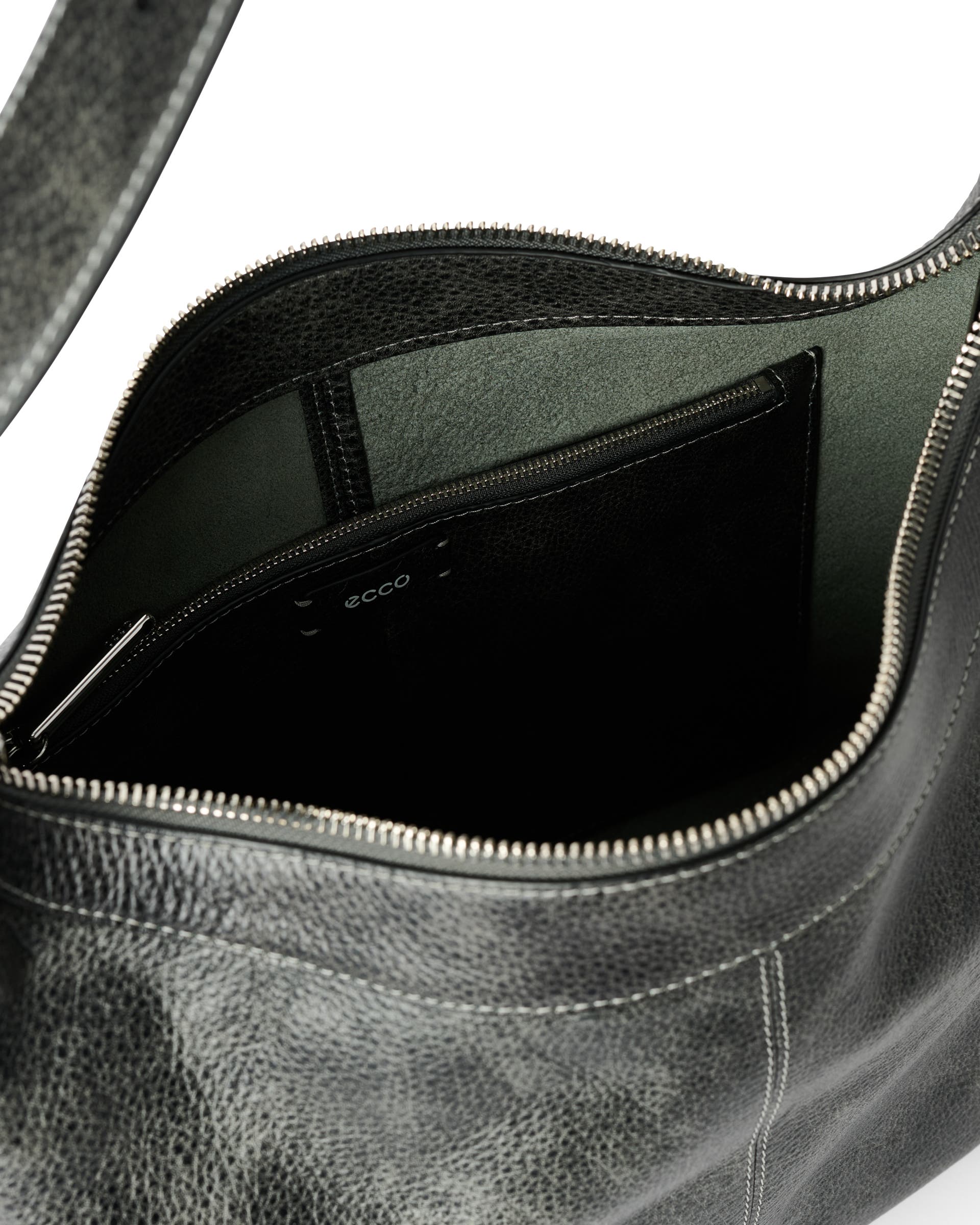 Sac en cuir ECCO® Hobo Medium porté épaule et bandoulière - Multicolore - Inside