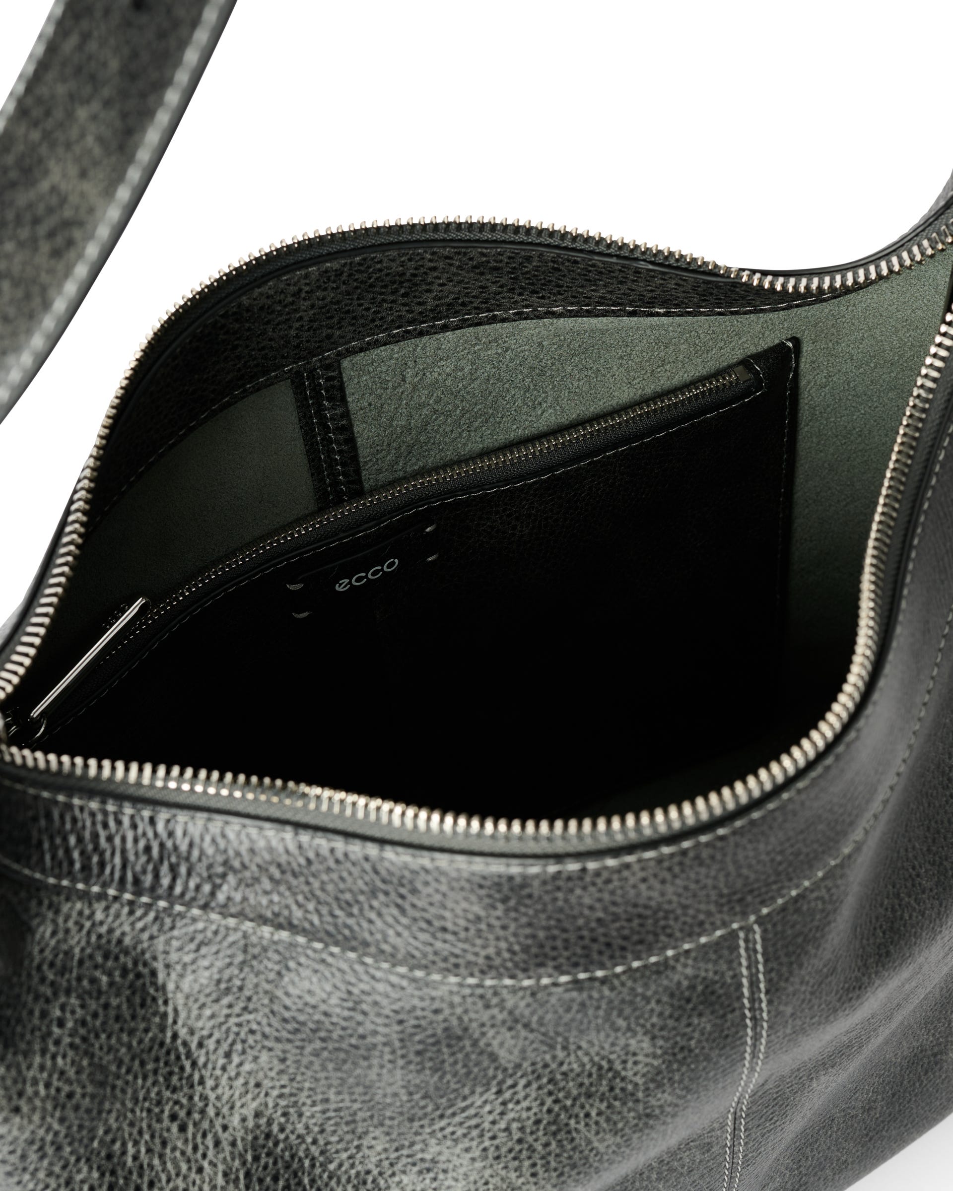 Sac en cuir ECCO® Hobo Medium porté épaule et bandoulière - Multicolore - Inside