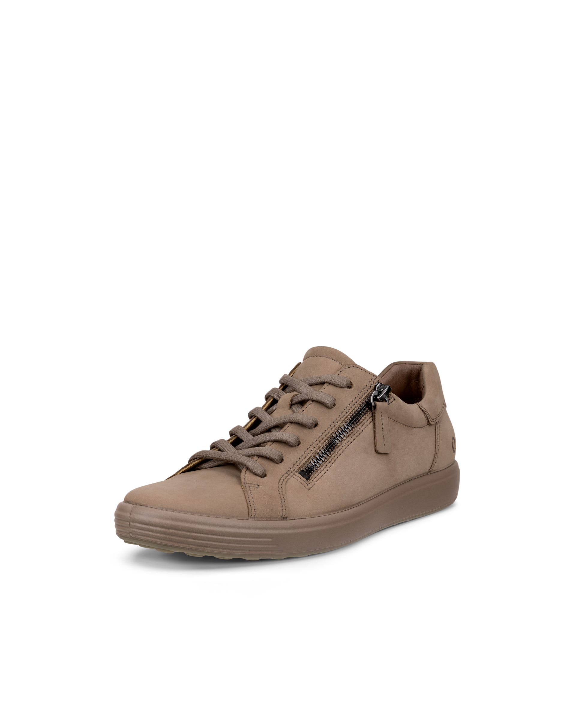 ECCO® SOFT 7 dames nubuck sneaker - Bruin - Main