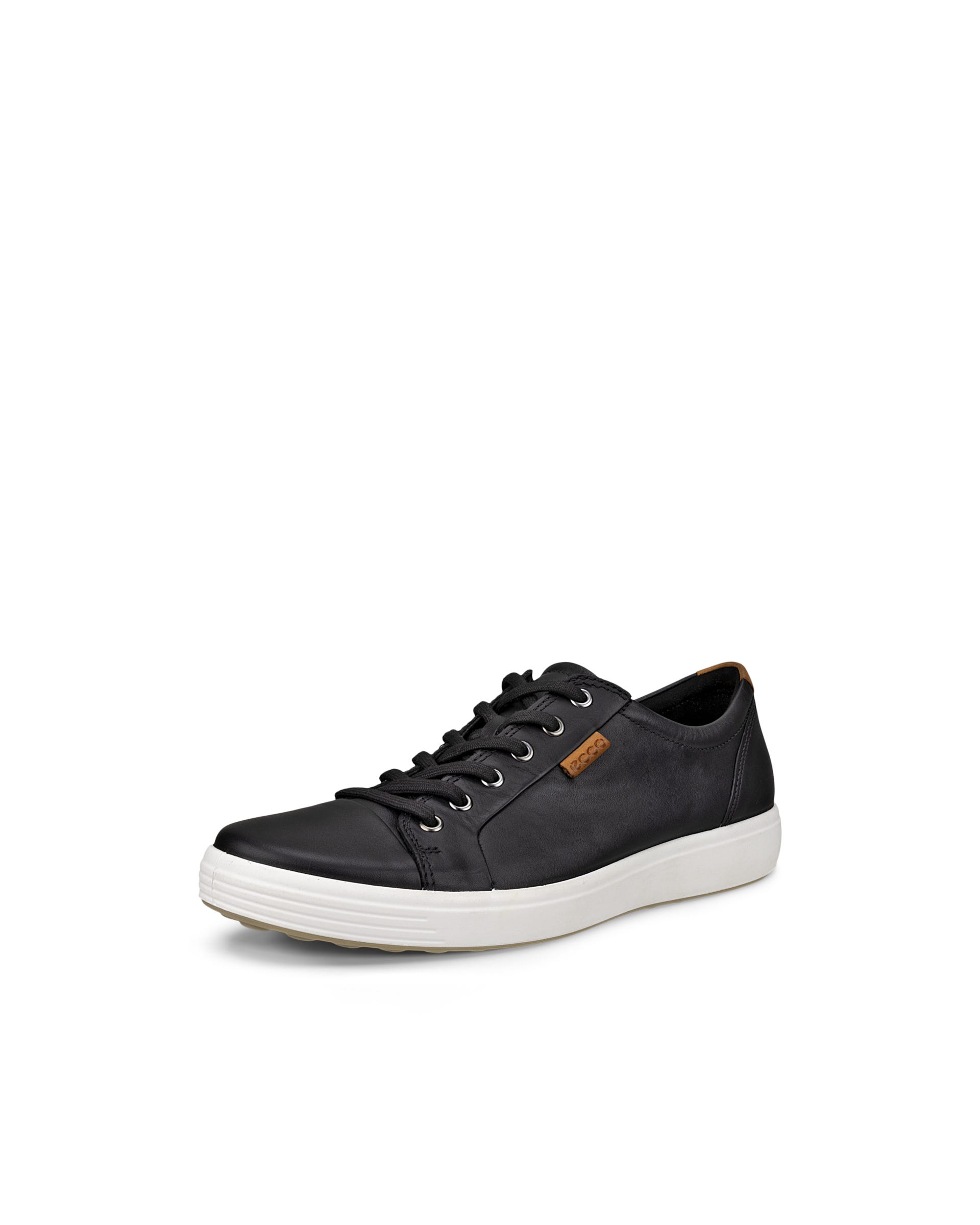 ECCO® Soft 7 Skinnsneaker herr - Svart - Main