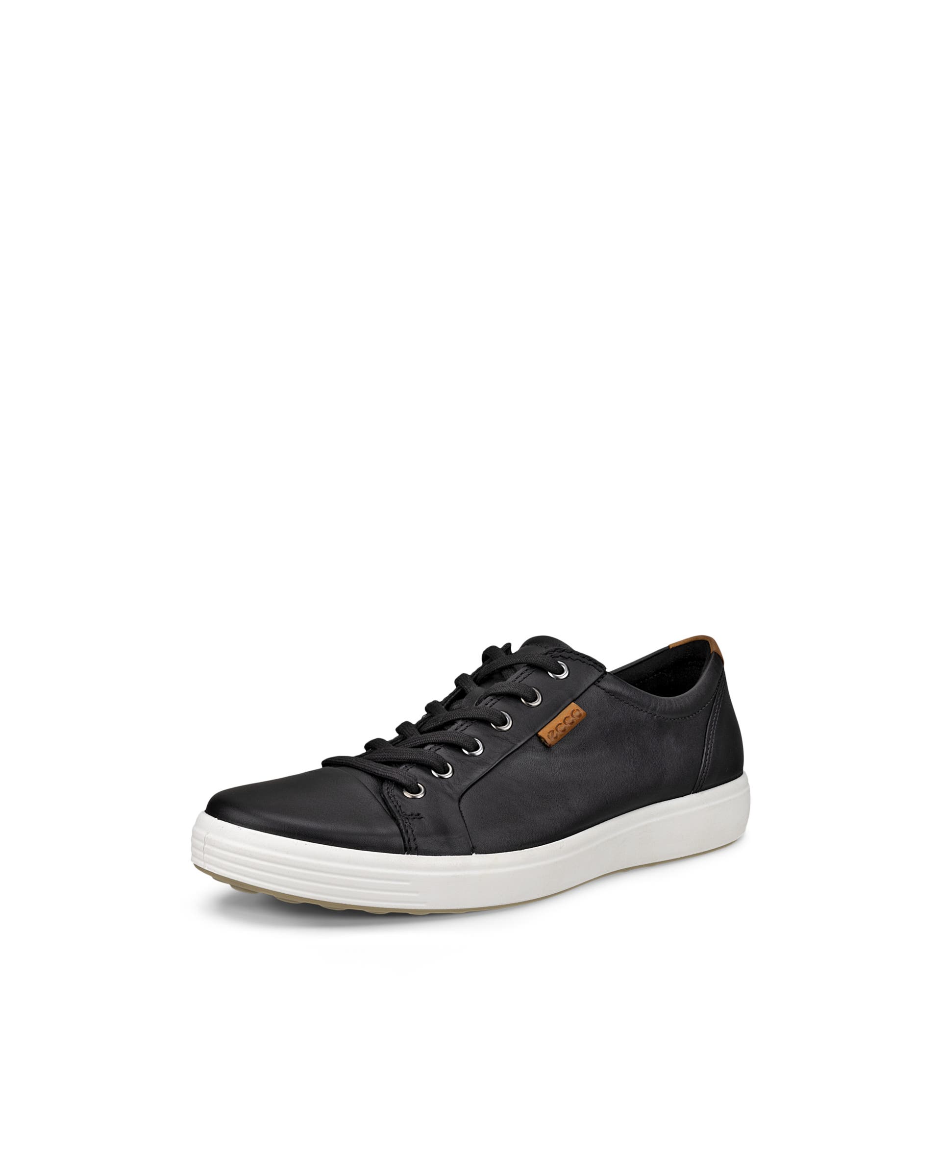 ECCO® Soft 7 Skinnsneaker herr - Svart - Main