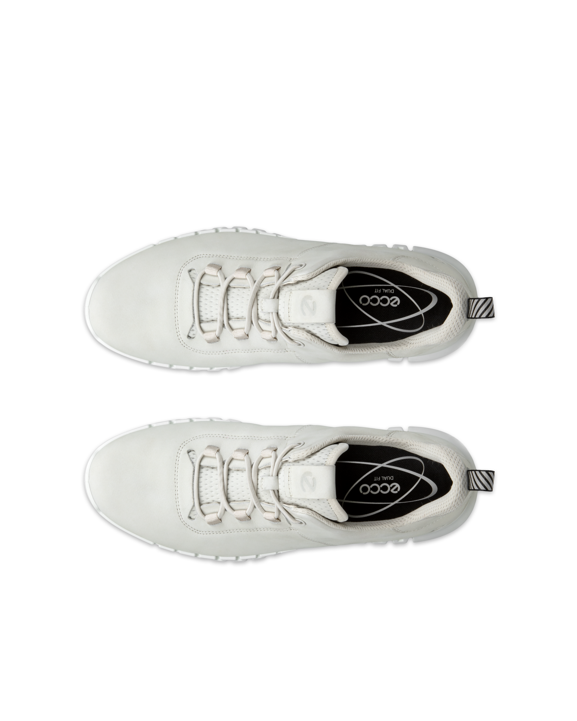 ECCO Gruuv Flexible Sole Men メンズ レザースニーカー - グレー - Top left pair
