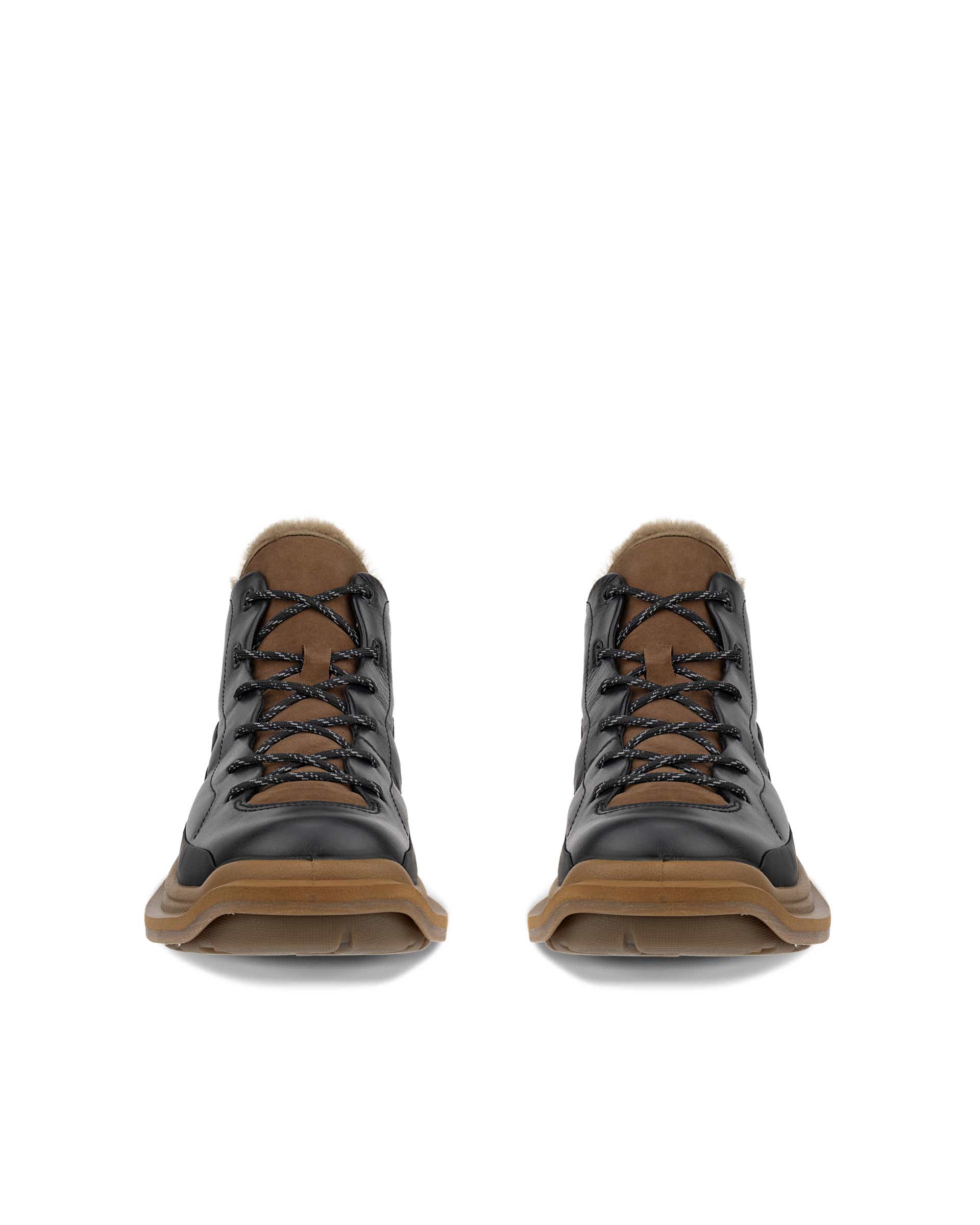 ECCO OFFROAD WOMEN ウィメンズ レザーレースアップシューズ - ブラック - Front pair