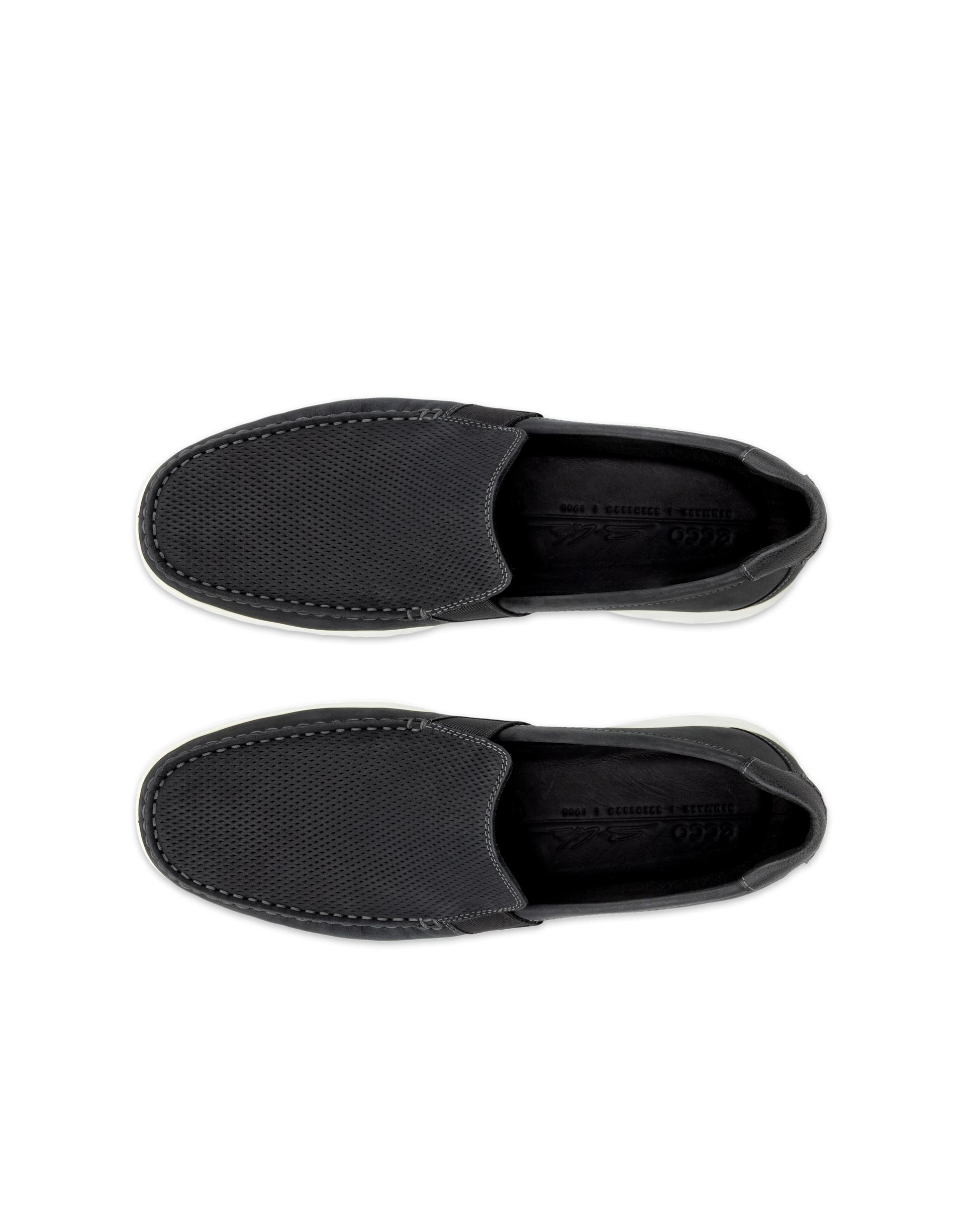 ECCO® S Lite Moc Herren Mokassins aus Nubukleder - Schwarz - Top left pair