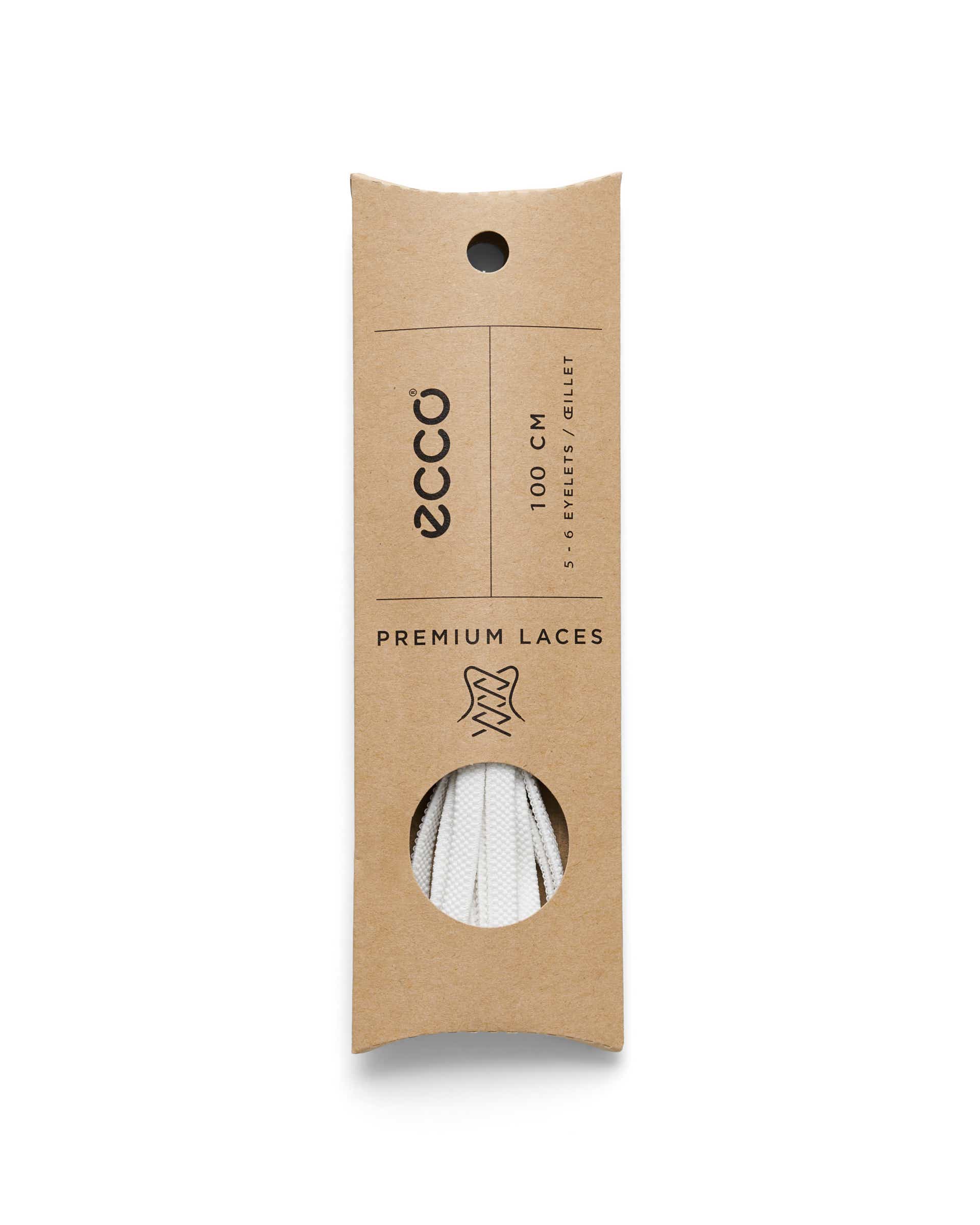 ECCO® Elastic Flat Laces - White - Detail-2
