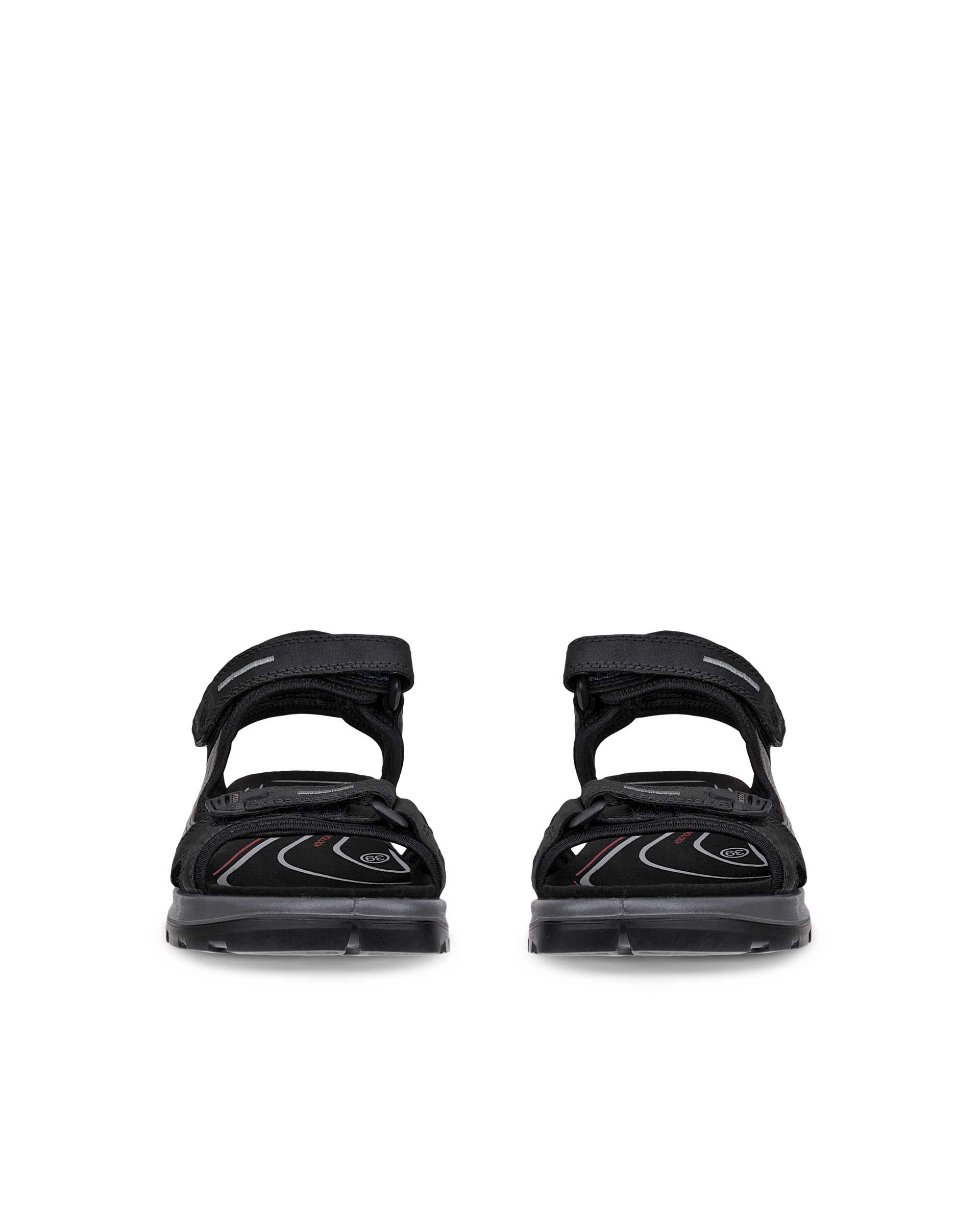 Women's ECCO® Offroad Nubuck Hiking Sandal - Black - Front pair