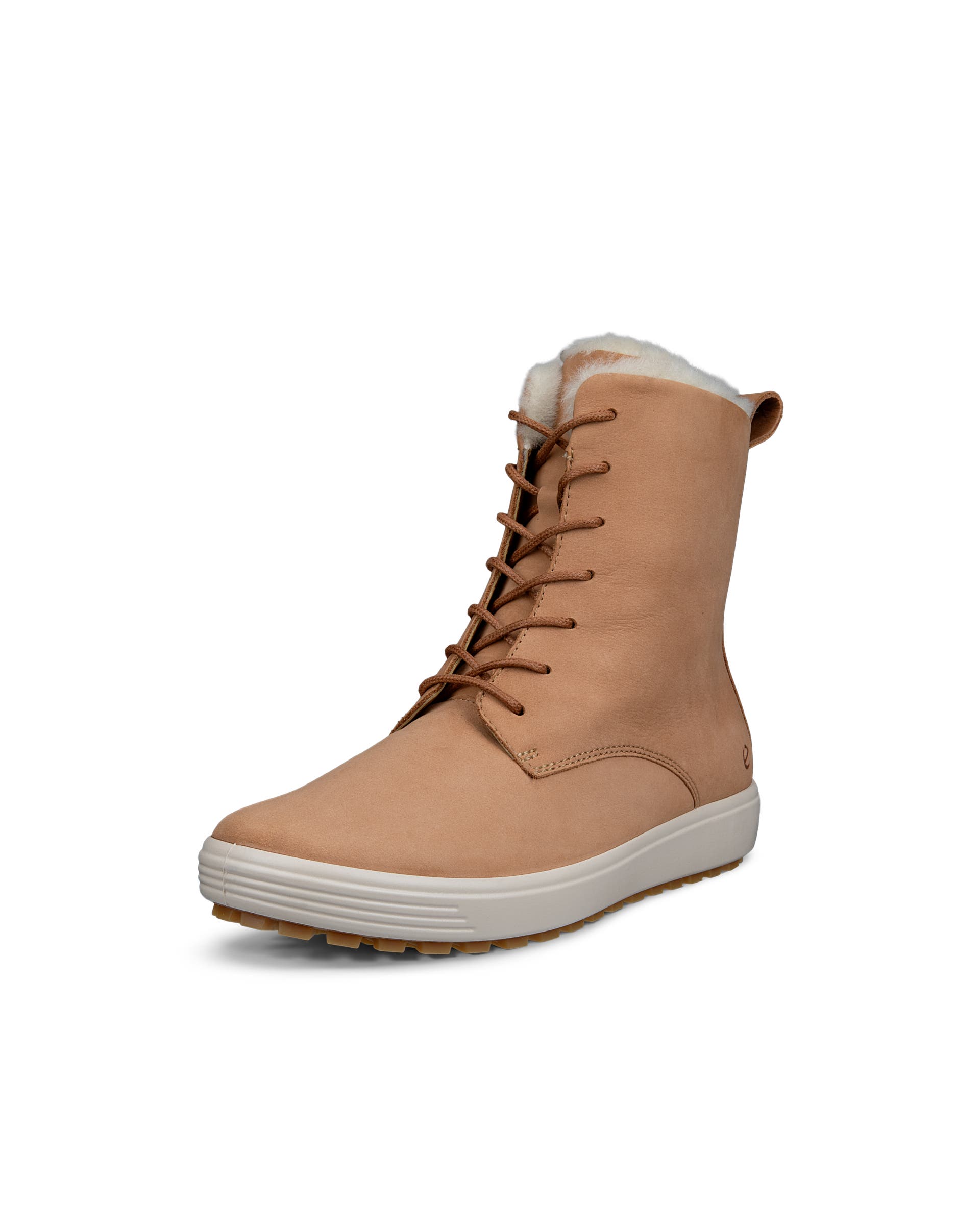 Women's ECCO® Soft 7 Tred Leather Mid-Cut Boot - Brown - Main