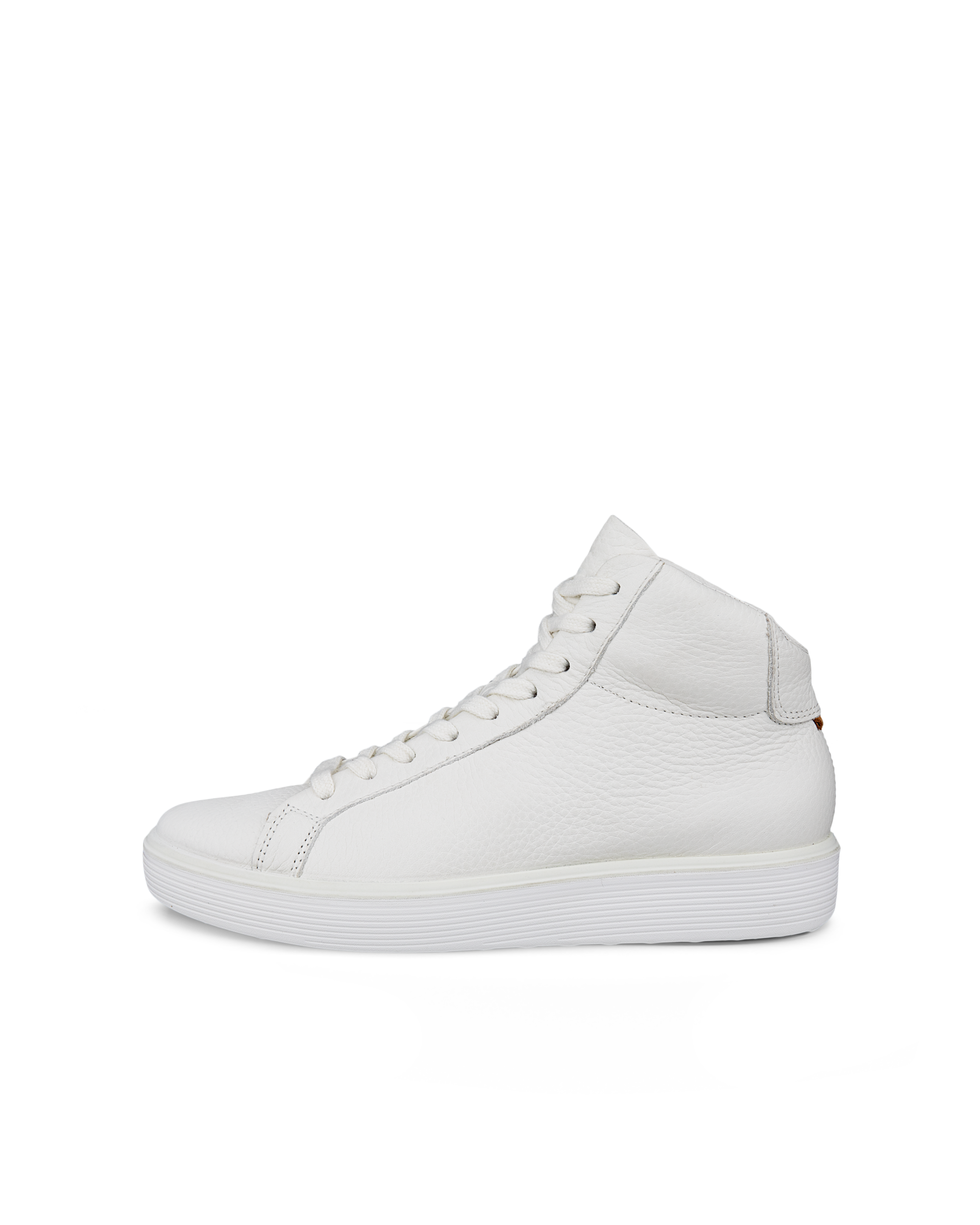 ECCO SOFT 60 - Women's Leather High-Top Trainer - White - 36