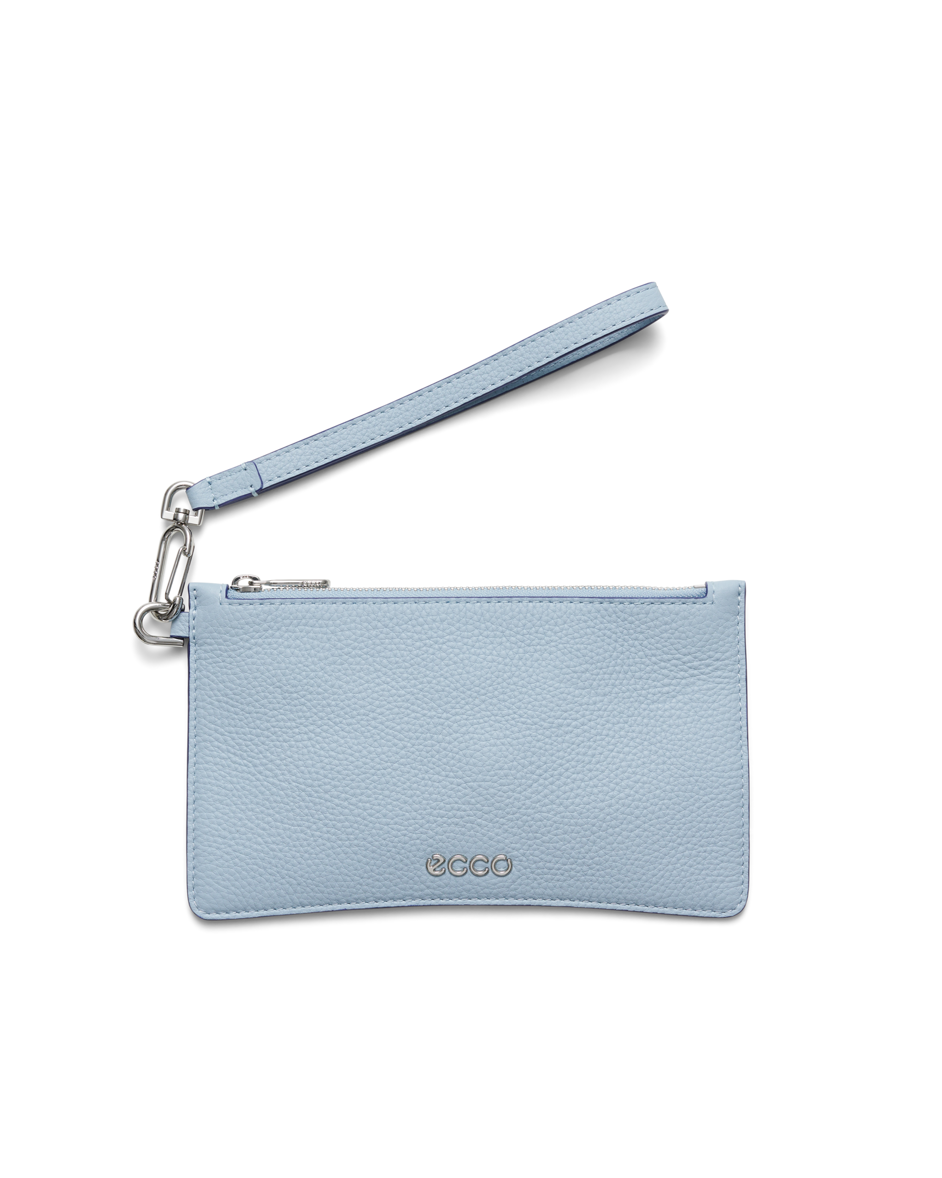 ECCO Wristlet Soft Pebbled レザーポーチ | ブラック