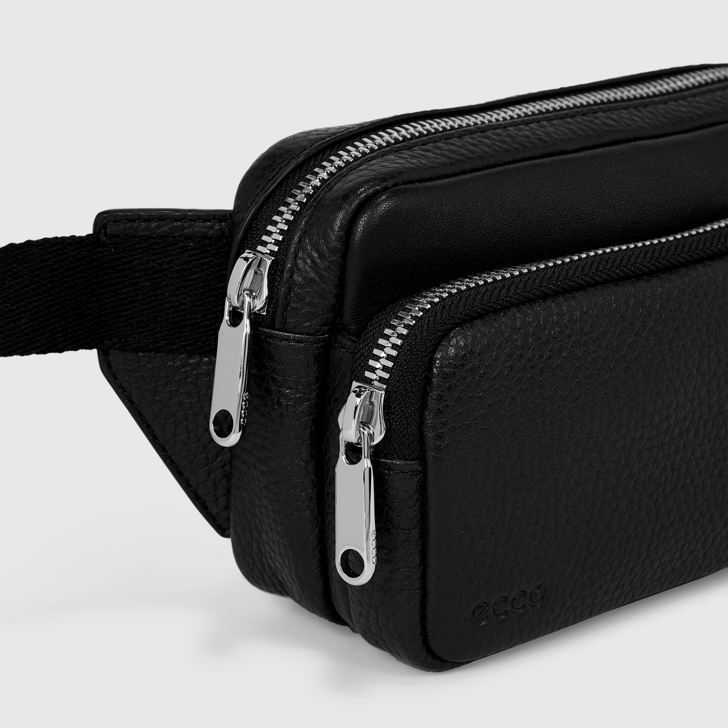 ECCO Textureblock レザーウエストバッグ | ブラック