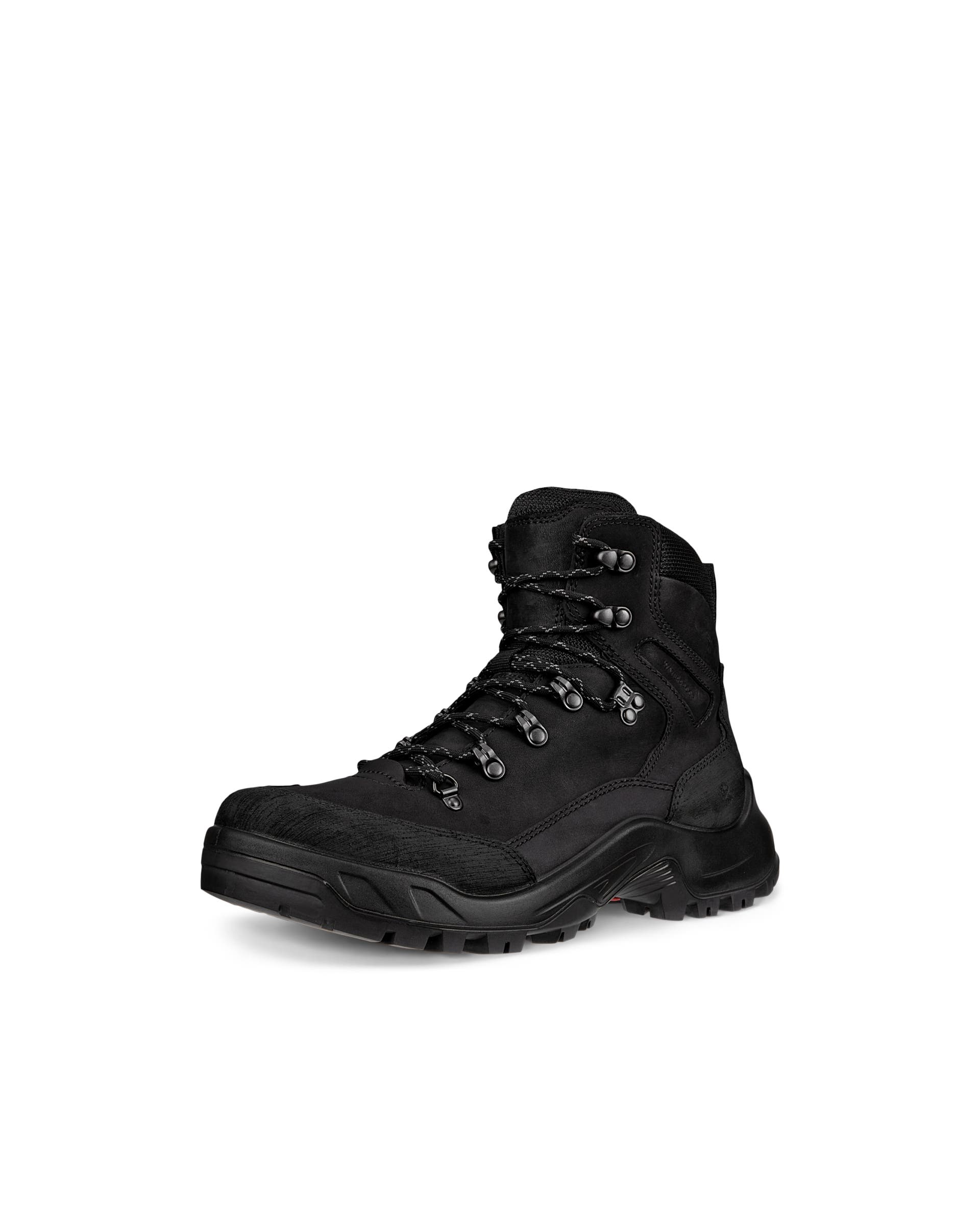 Men's ECCO® Offroad Nubuck Waterproof Mid-Cut Outdoor Boot - Black - Main