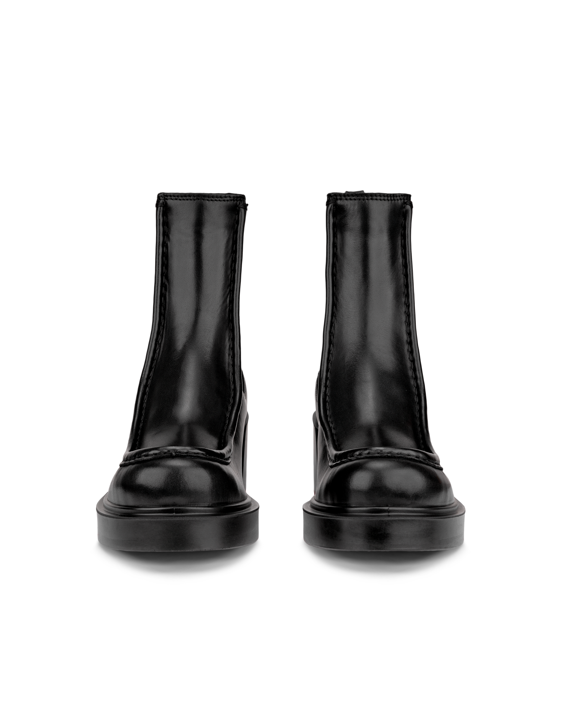 ECCO METROPOLE SEOUL 45 WOMEN ウィメンズ レザーブーツ - ブラック - Front pair
