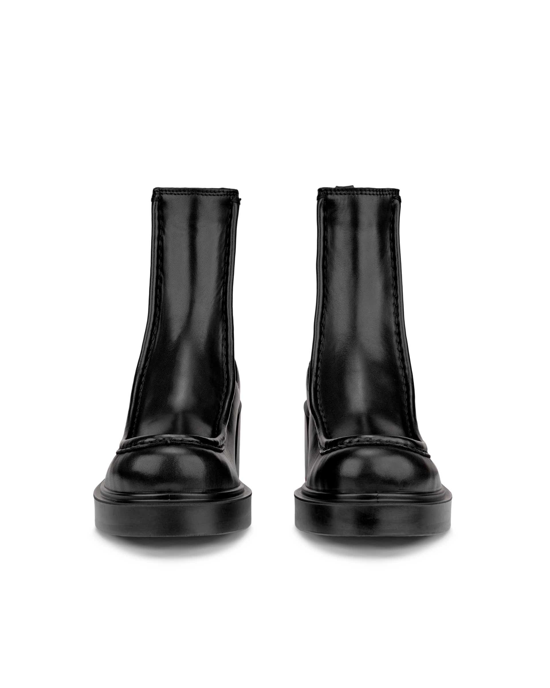 ECCO METROPOLE SEOUL 45 WOMEN ウィメンズ レザーブーツ - ブラック - Front pair