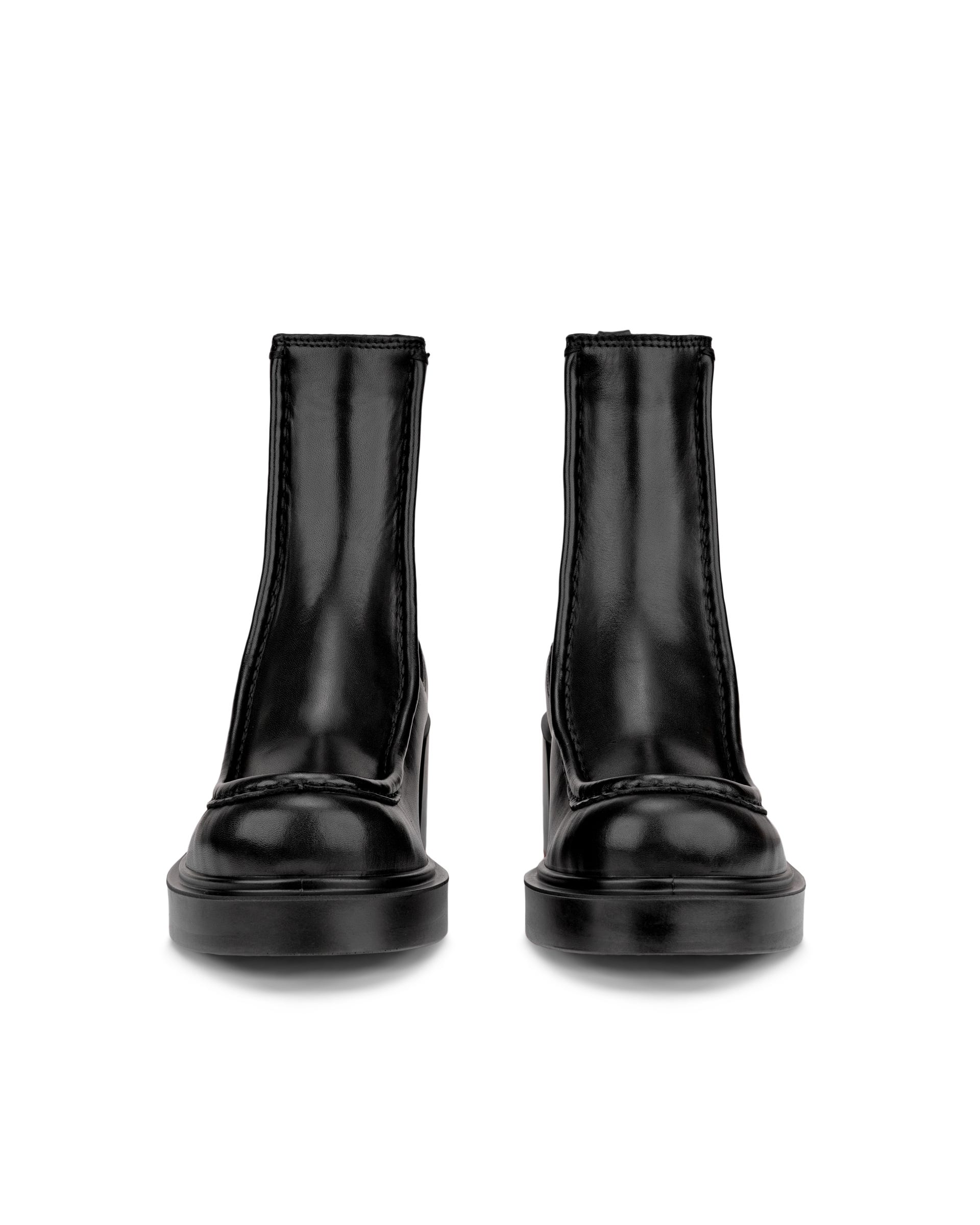 ECCO METROPOLE SEOUL 45 WOMEN ウィメンズ レザーブーツ - ブラック - Front pair