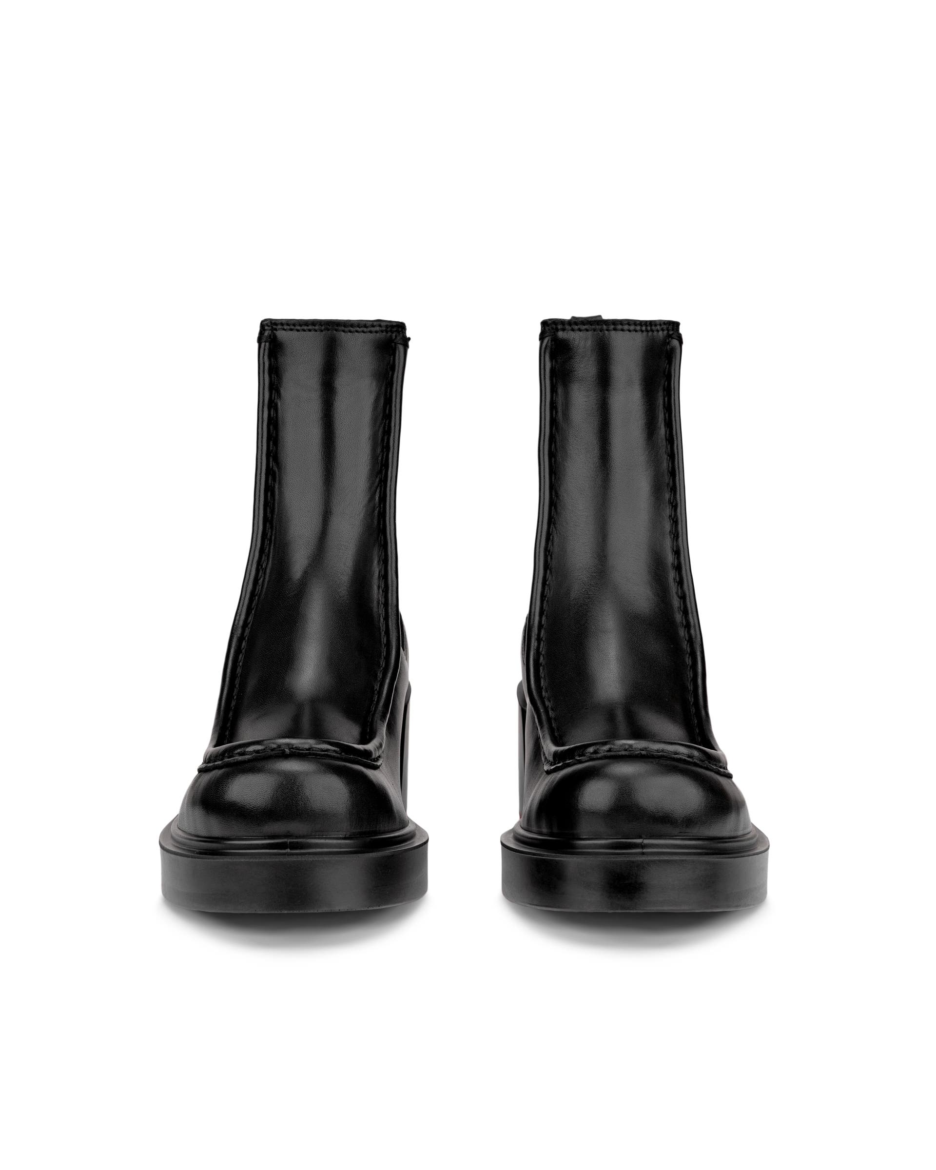 ECCO METROPOLE SEOUL 45 WOMEN ウィメンズ レザーブーツ - ブラック - Front pair