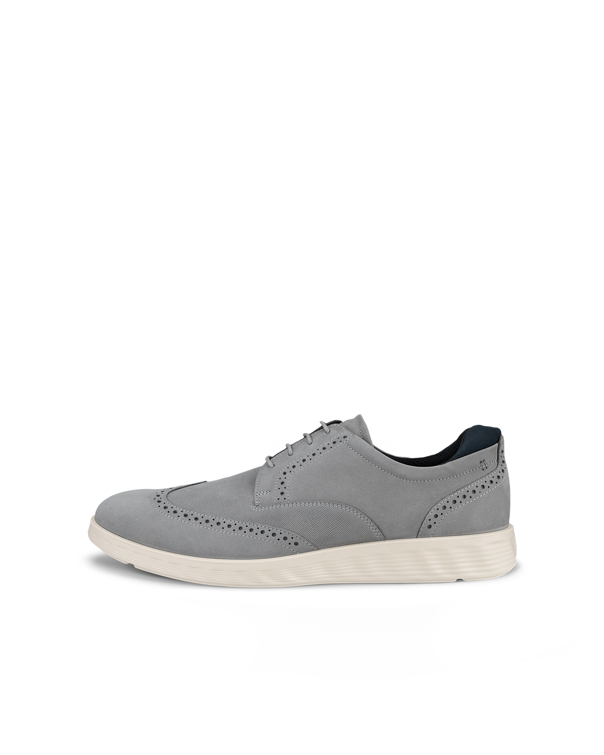 Men's ECCO® S Lite Hybrid Nubuck Brogue Shoe | Gray