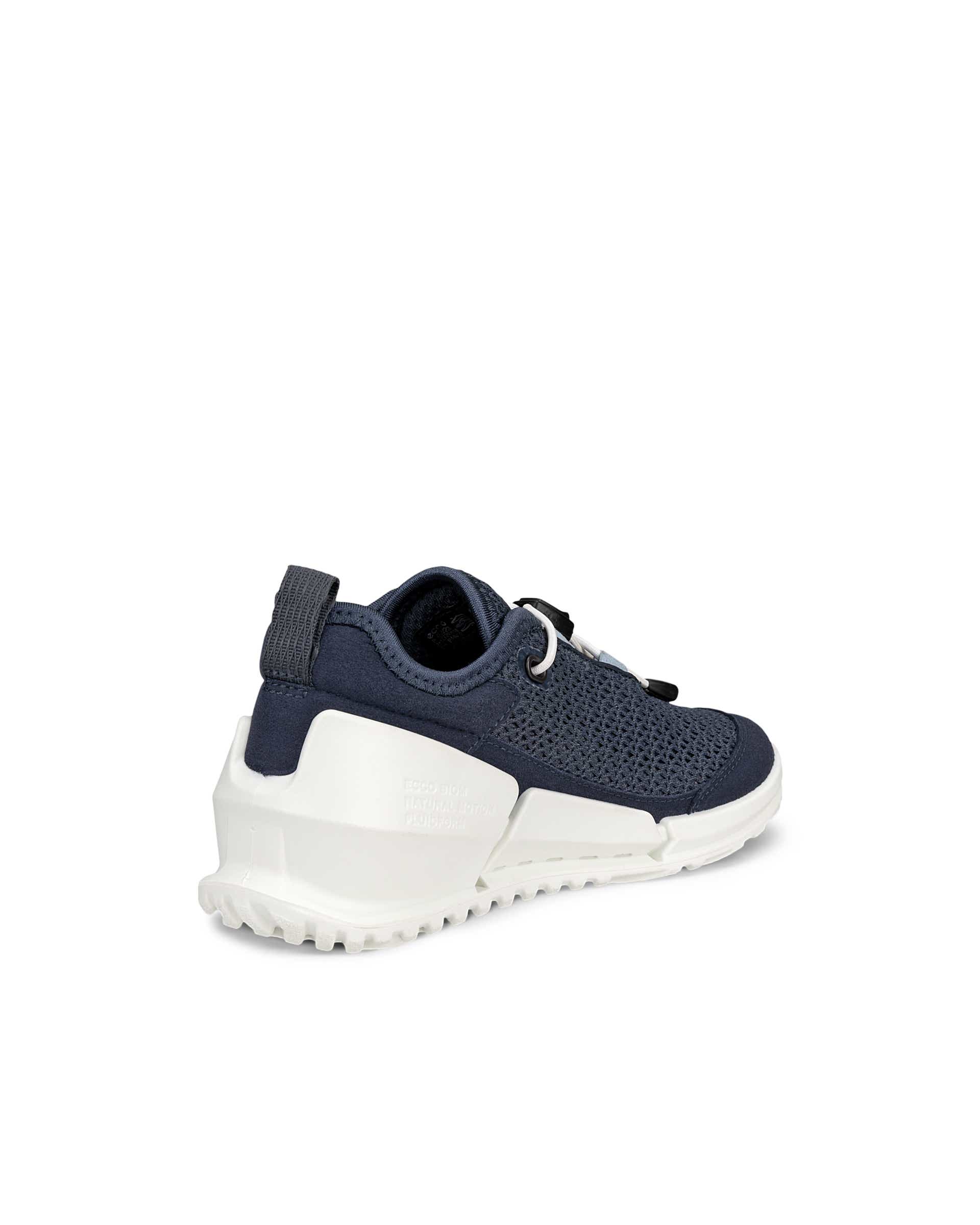 Kids' ECCO® Biom K1 Textile Trainer - Navy - Back