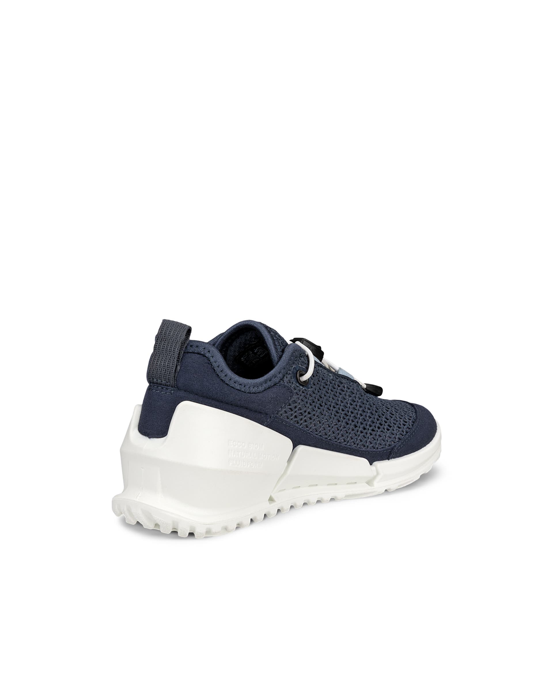 Kids' ECCO® Biom K1 Textile Trainer - Navy - Back
