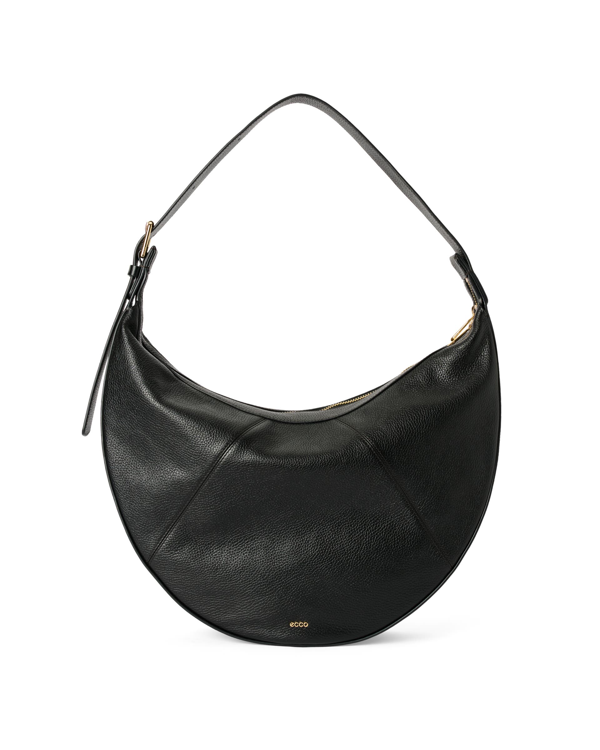 ECCO® Fortune Bag bőr hobo táska - Fekete - Main