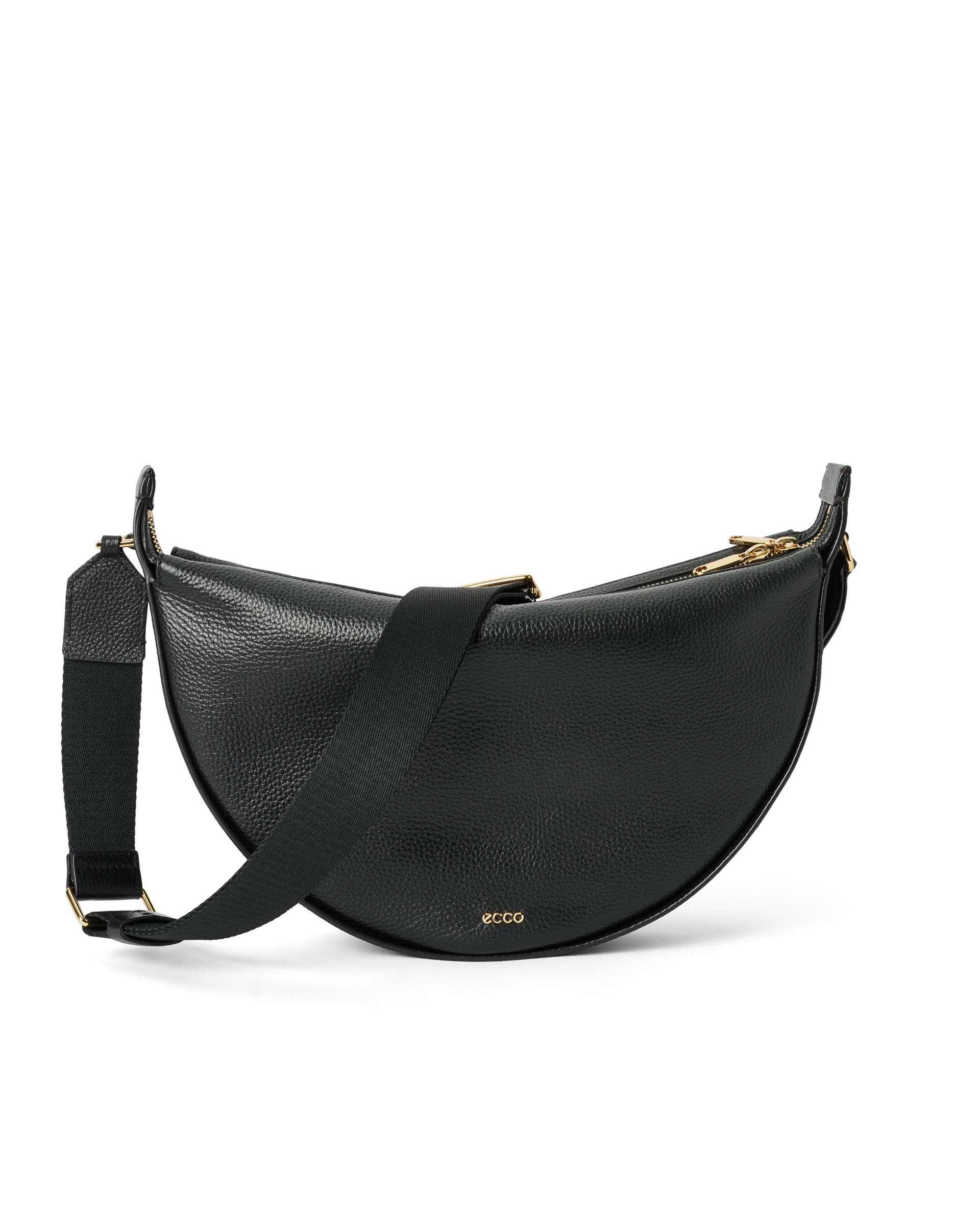 ECCO® Medium Fortune Leather Crossbody Bag | Black