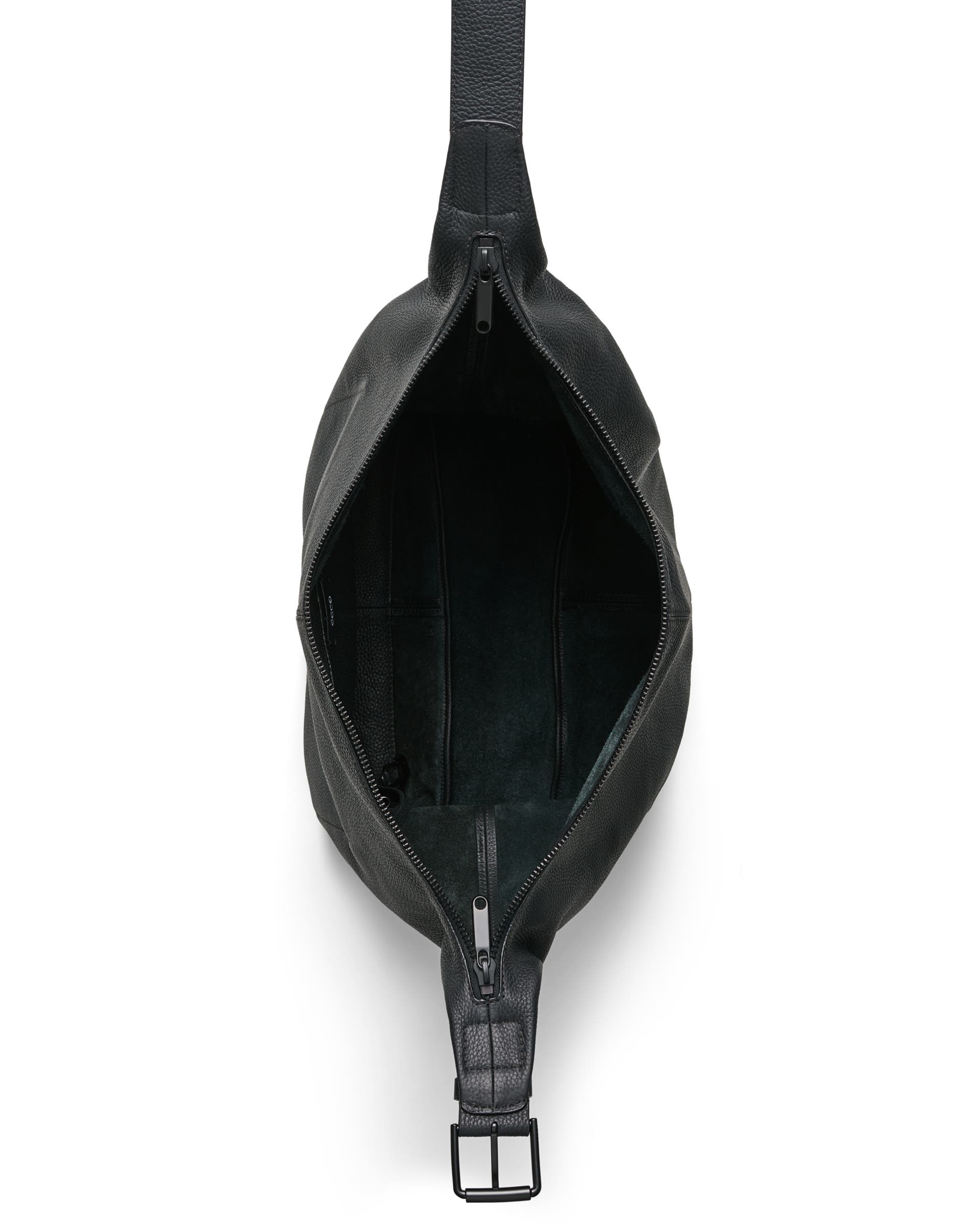 ECCO® Hobo bőr hobo táska - Fekete - Birdeye