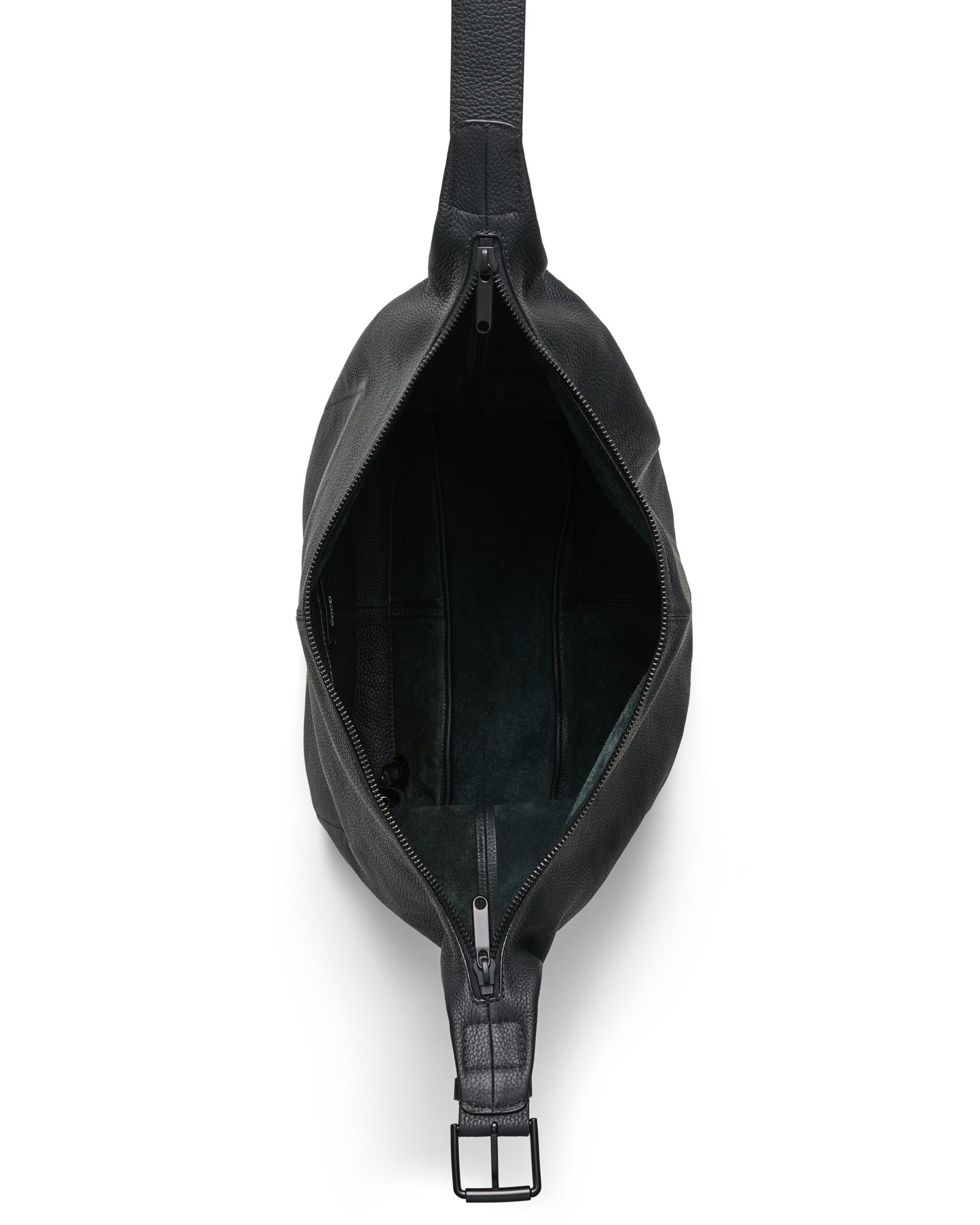 ECCO® Hobo bőr hobo táska - Fekete - Birdeye