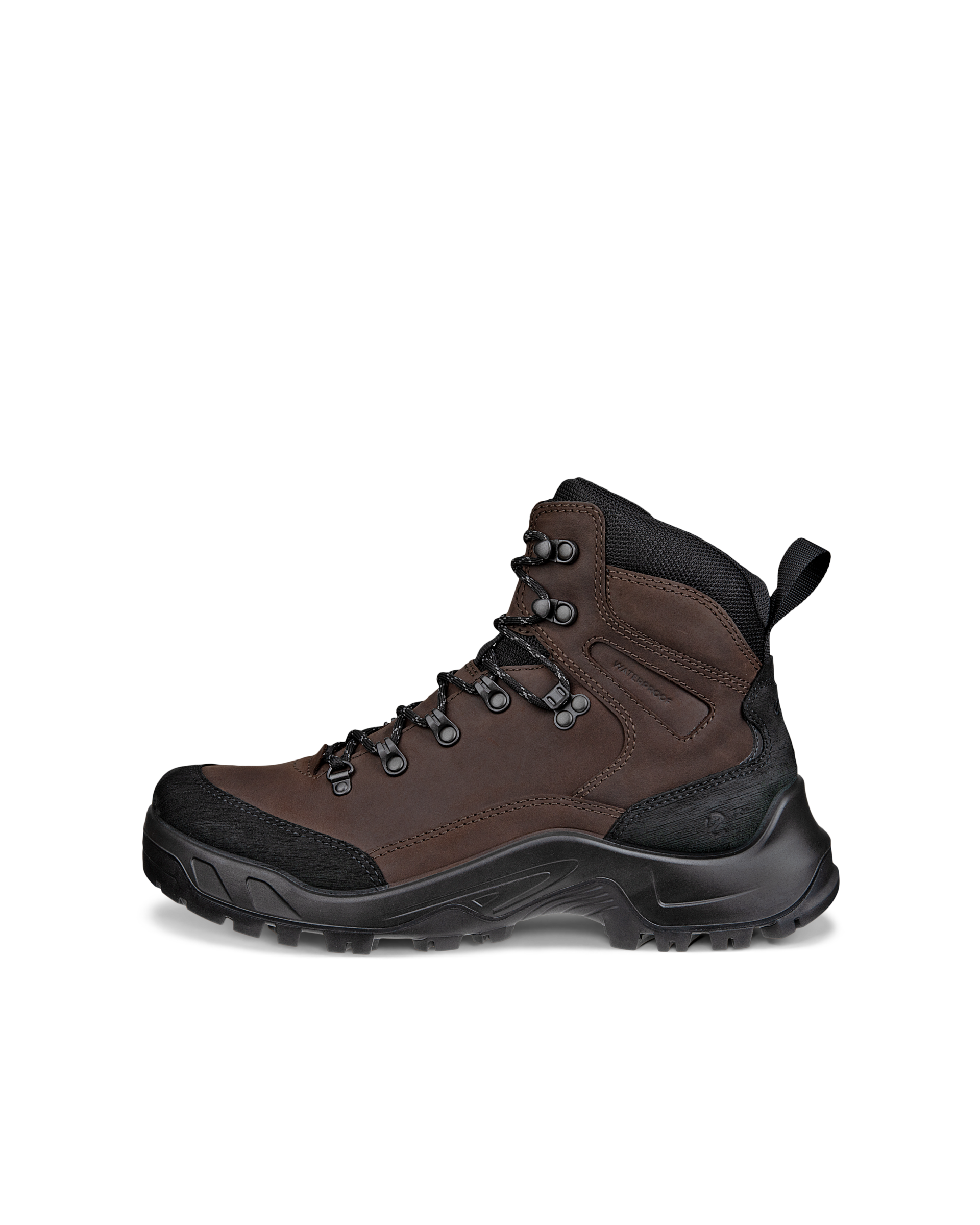 Men's ECCO® Offroad Nubuck Waterproof Mid-Cut Outdoor Boot - Brown - Outside