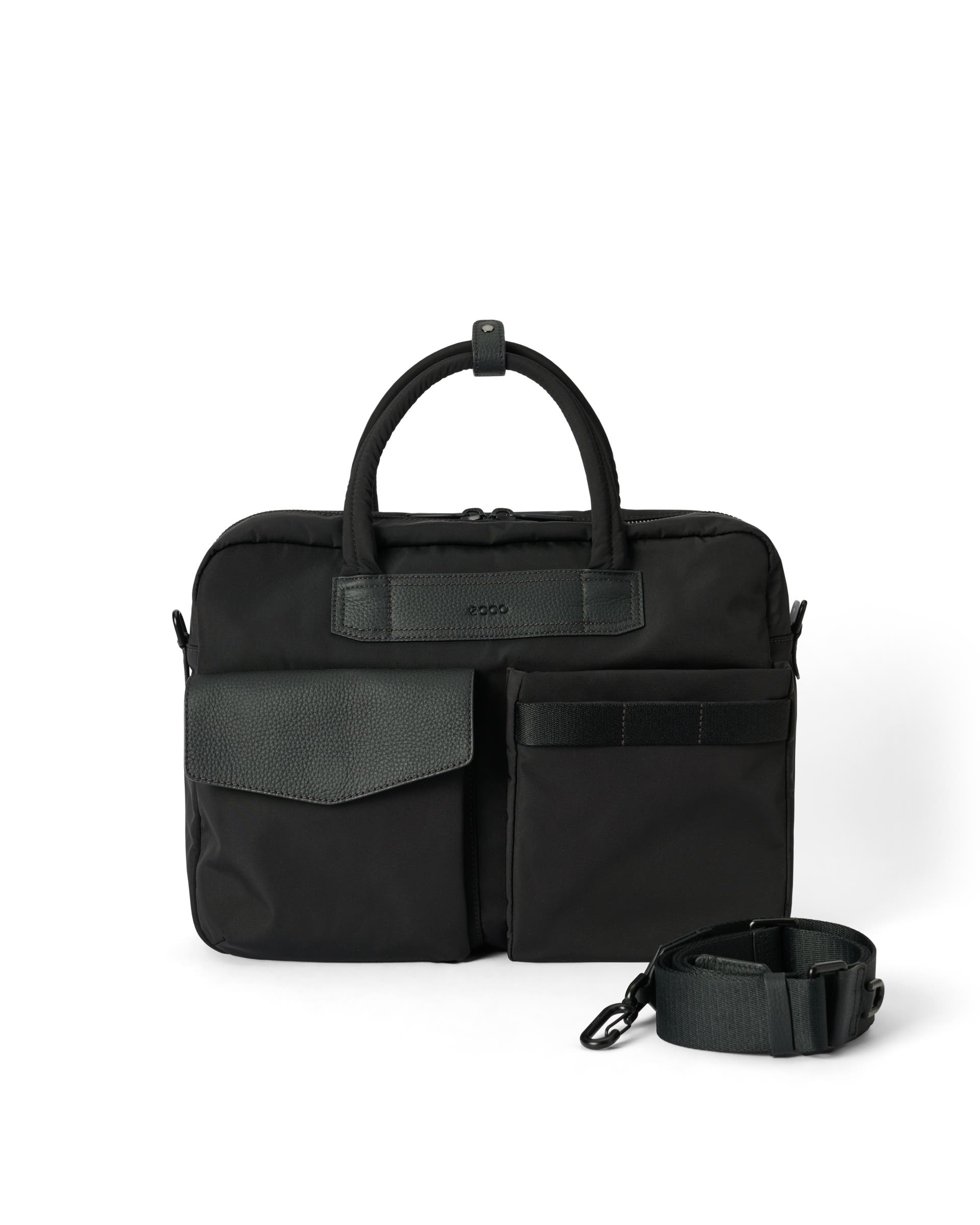 ECCO® Voyager - Leather Travel 12hr Folio Bag | Black