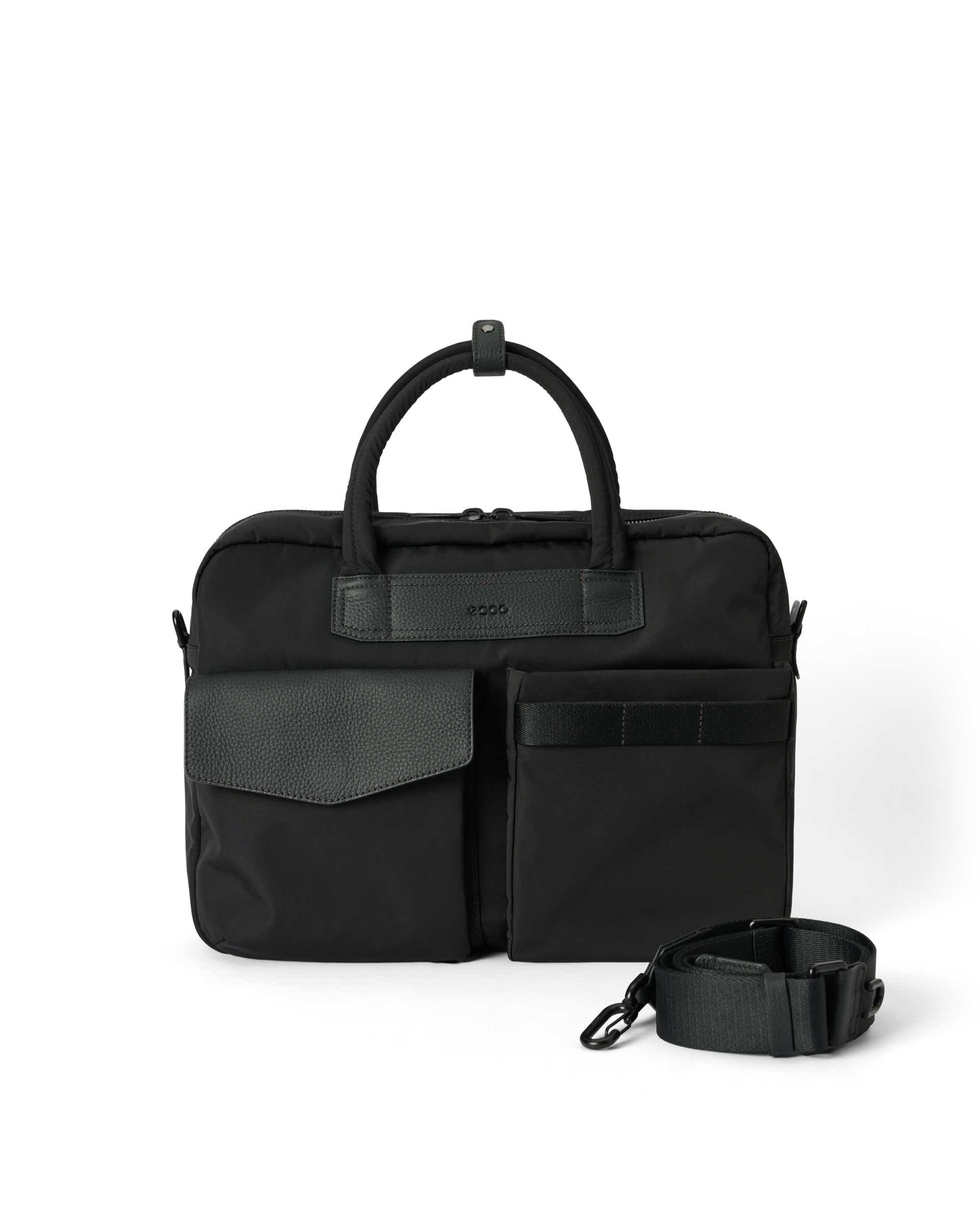 ECCO® Voyager Leather Laptop Bag Black - Main Image