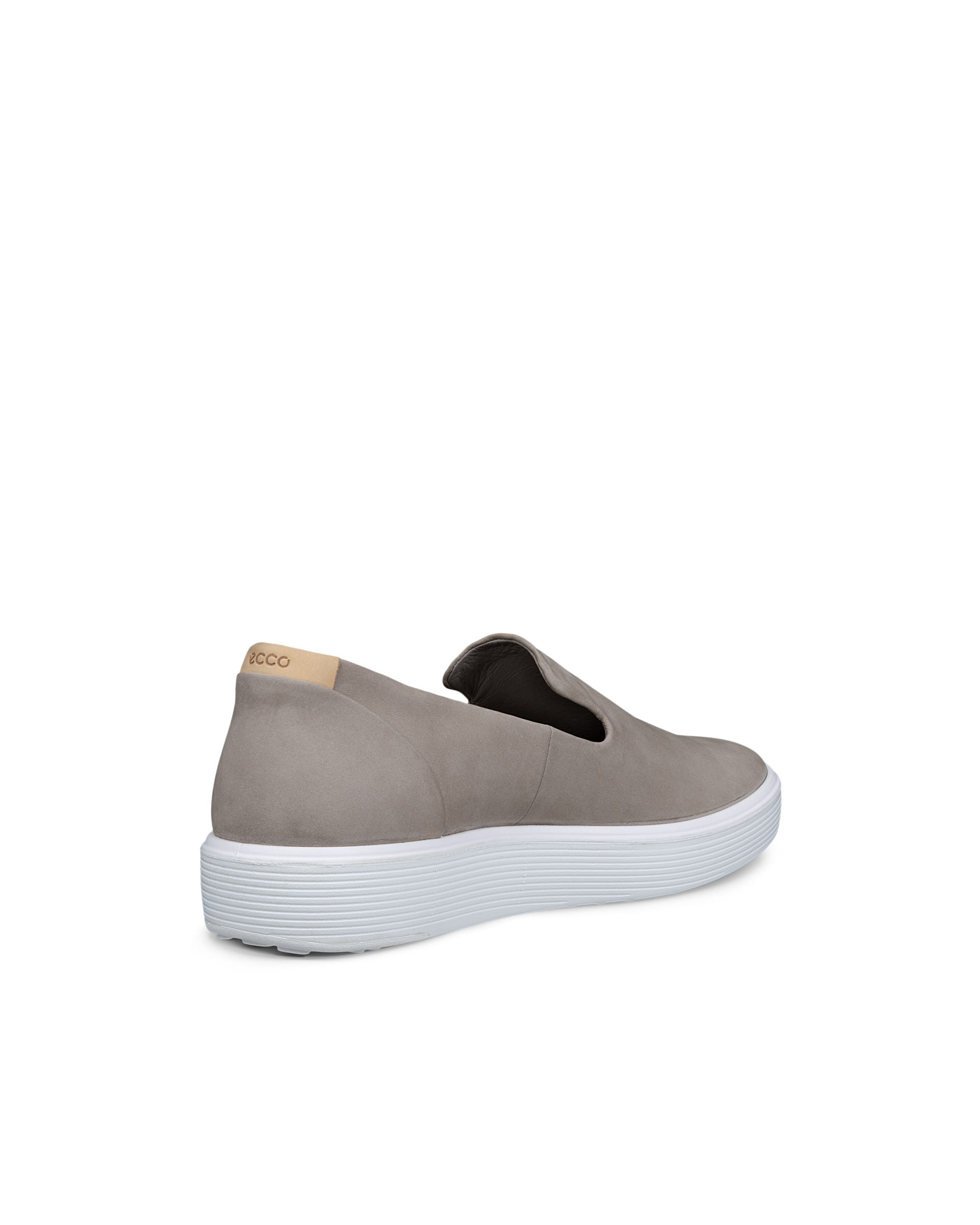 Women's ECCO® Soft 60 Nubuck-Slip-On - Grey - Back