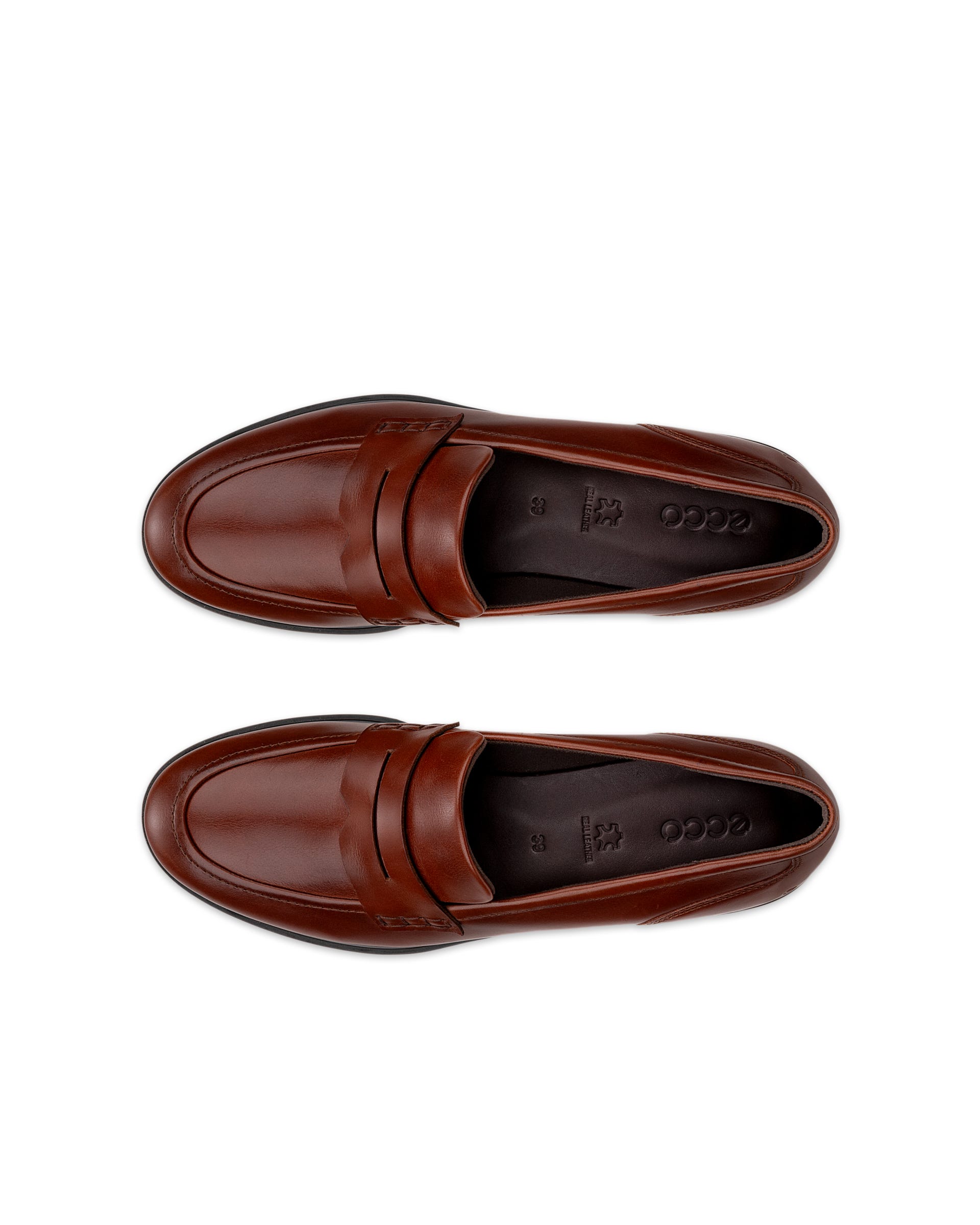 Women's ECCO® Dress Classic 15 Leather Loafer Brown