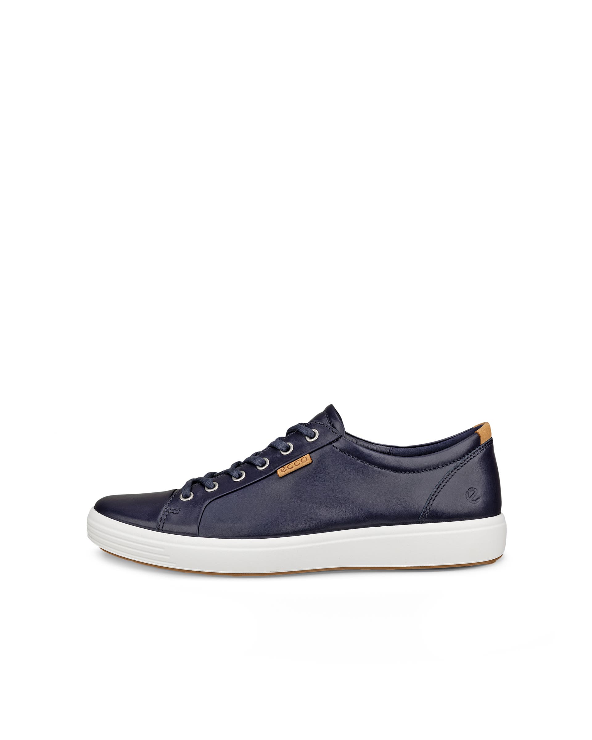 ECCO® Soft 7 Heren leren sneaker - Blauw - Outside
