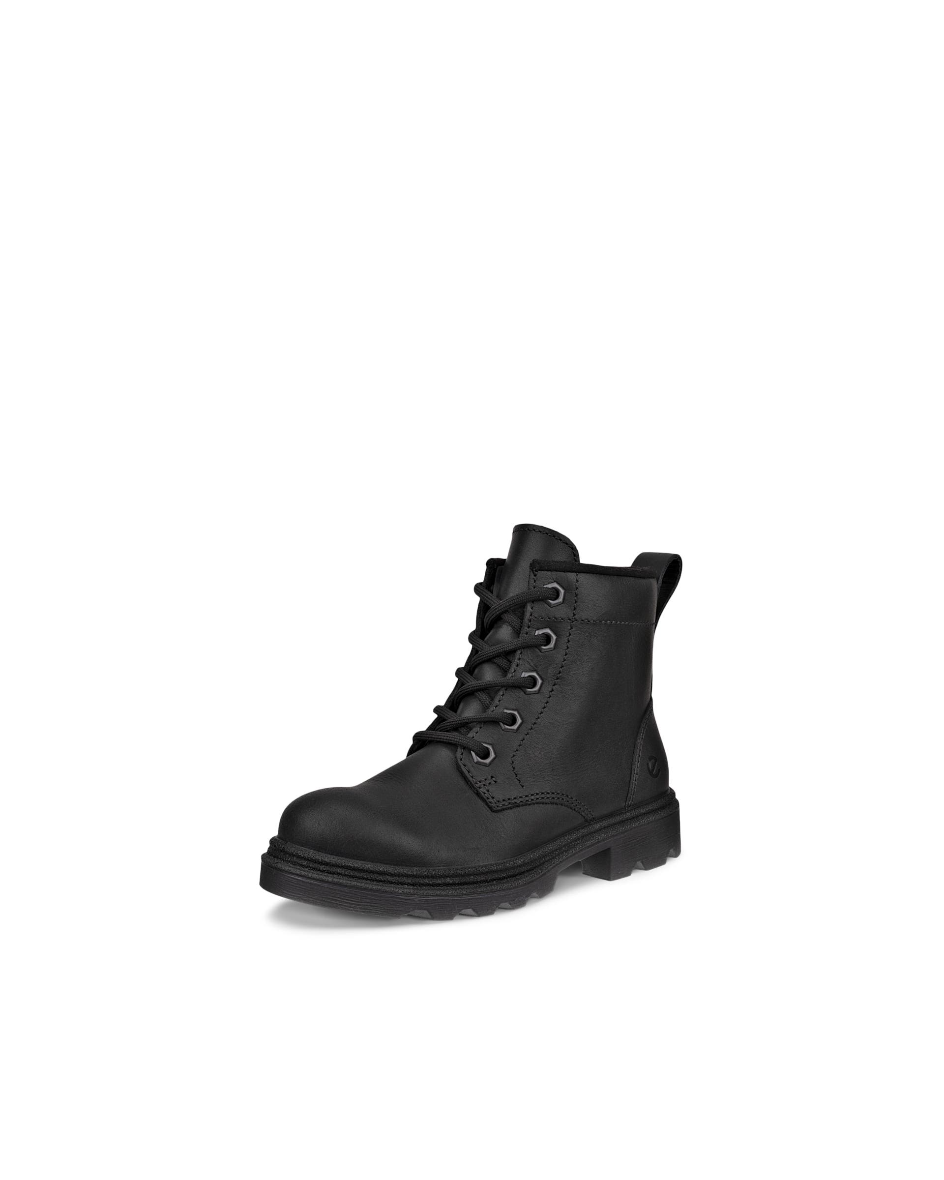 Kids' ECCO® Grainer Leather Waterproof Boot - Black - Main