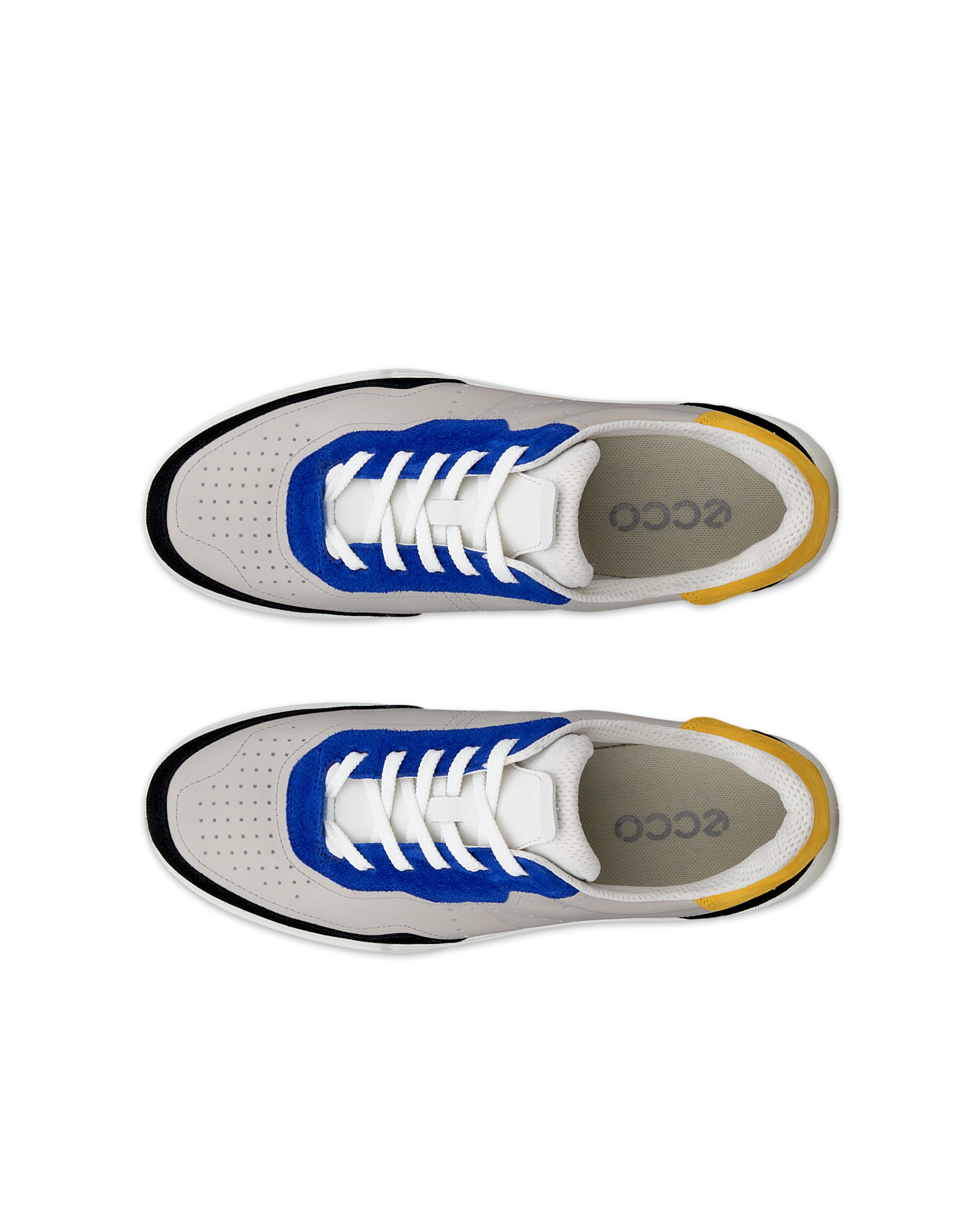 ECCO® Street Court Herren Ledersneaker - Mehrfarbig - Top left pair