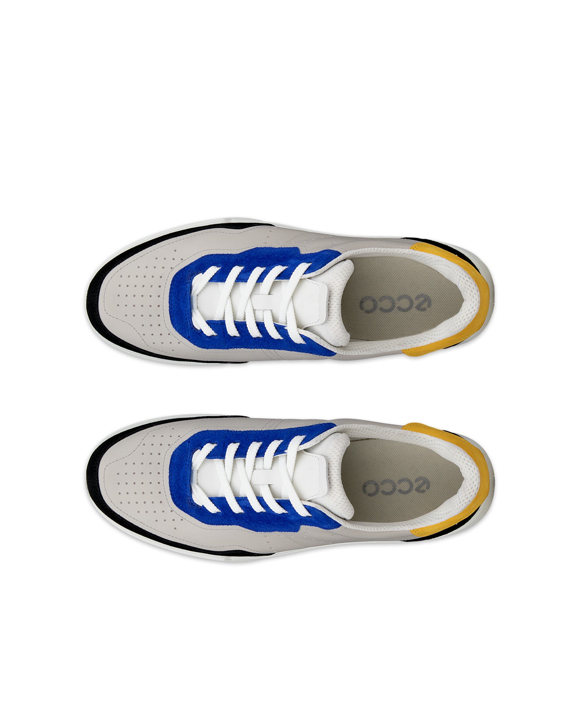 ECCO® Street Court Herren Ledersneaker - Mehrfarbig - Top left pair