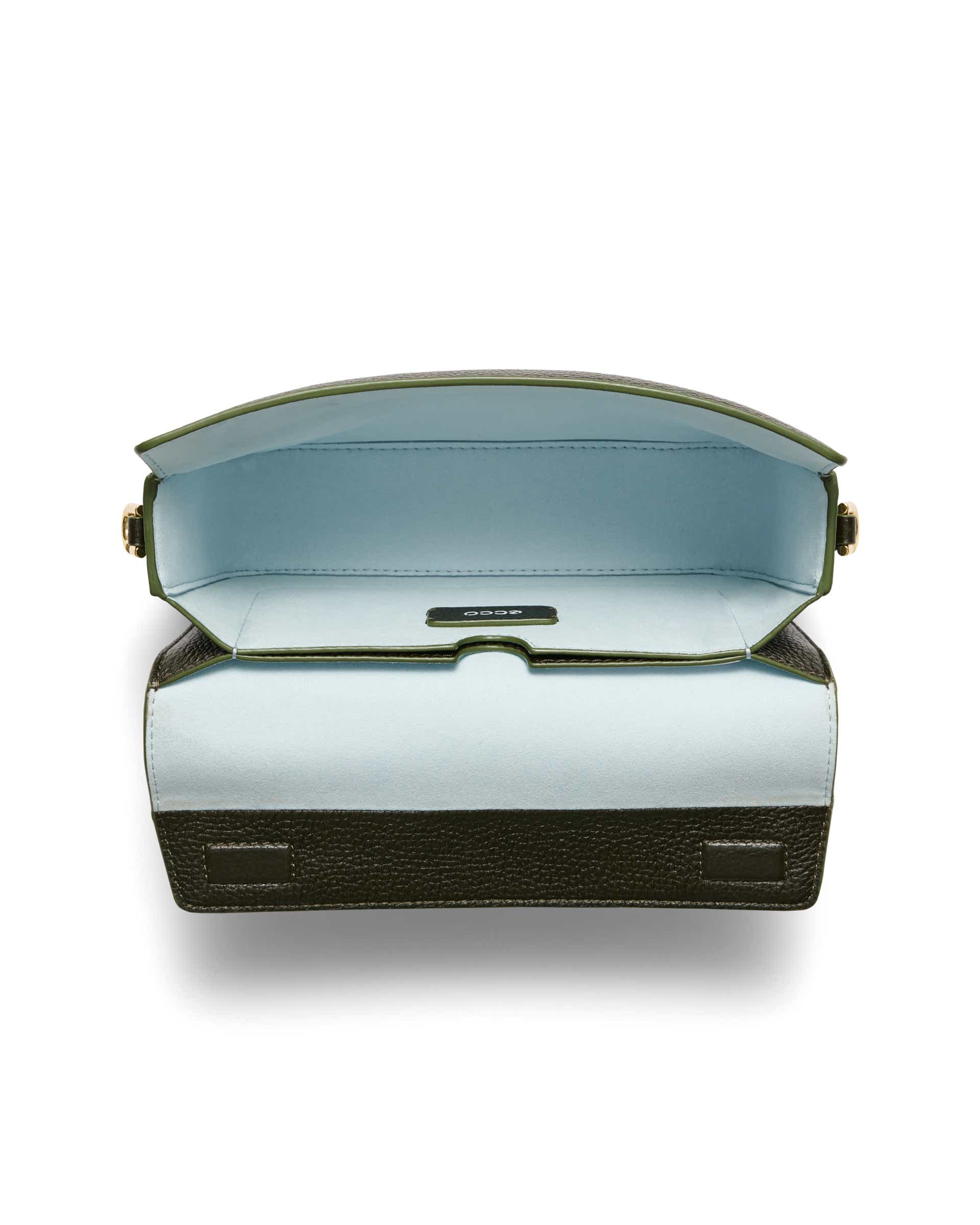 ECCO Pinch Pebbled レザークロスボディバッグ - グリーン - Birdeye