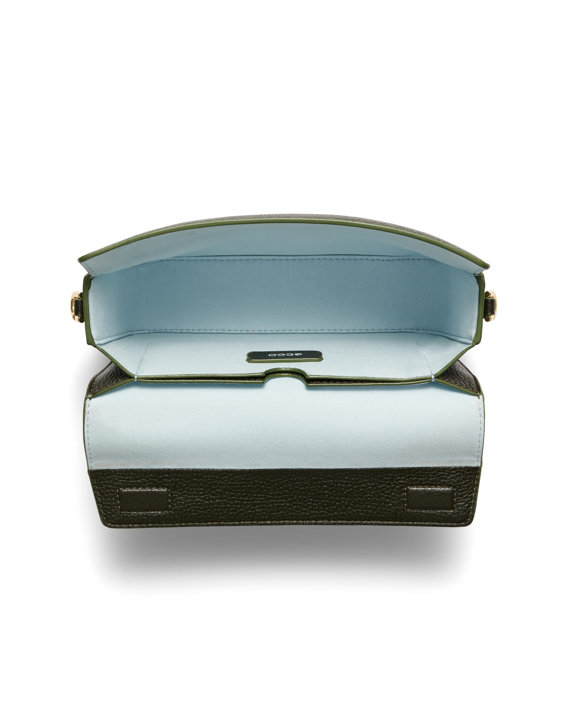 ECCO Pinch Pebbled レザークロスボディバッグ - グリーン - Birdeye