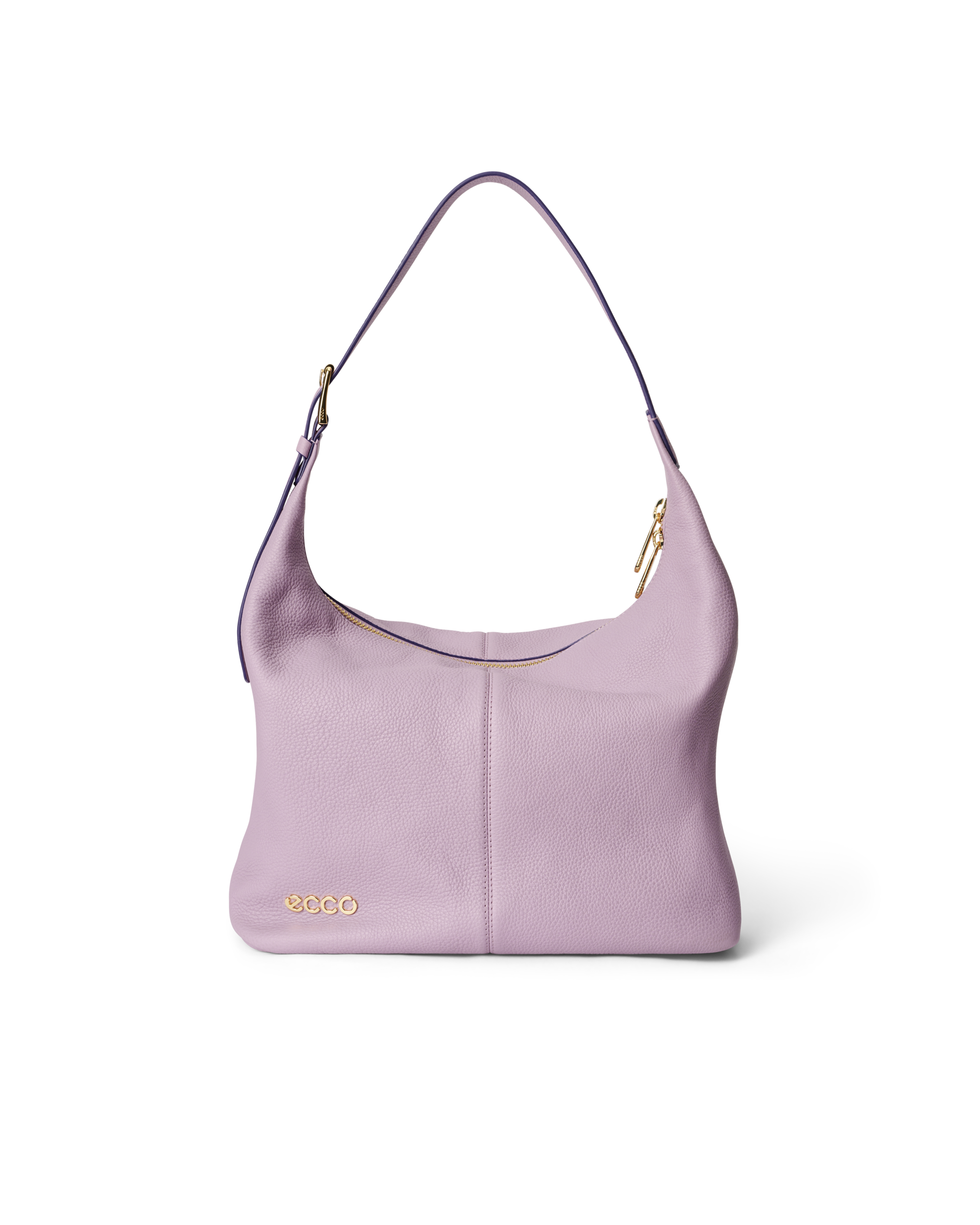 ECCO Hobo Soft Pebbled レザーホーボーバッグ | パープル