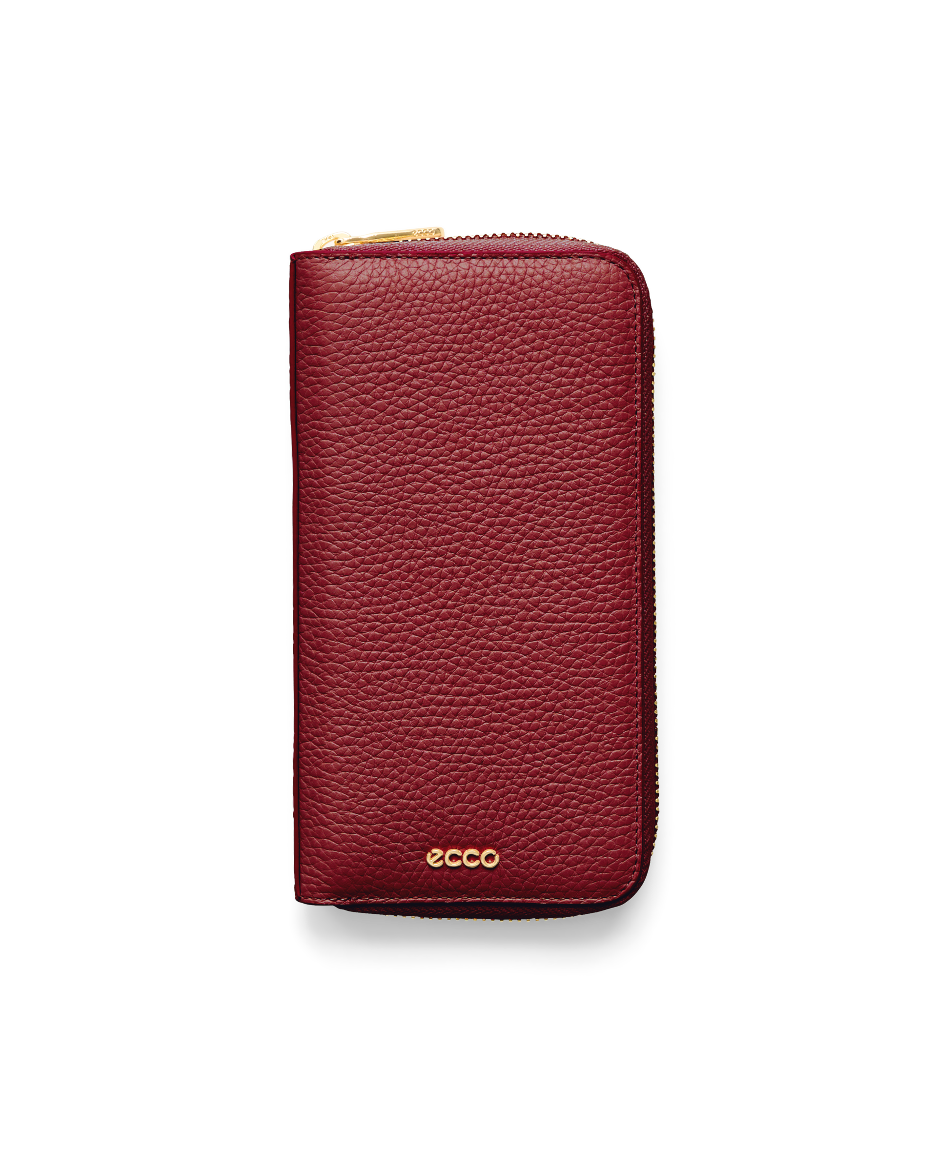 ECCO Wallet Zipped Pebbled Leather JP | レッド