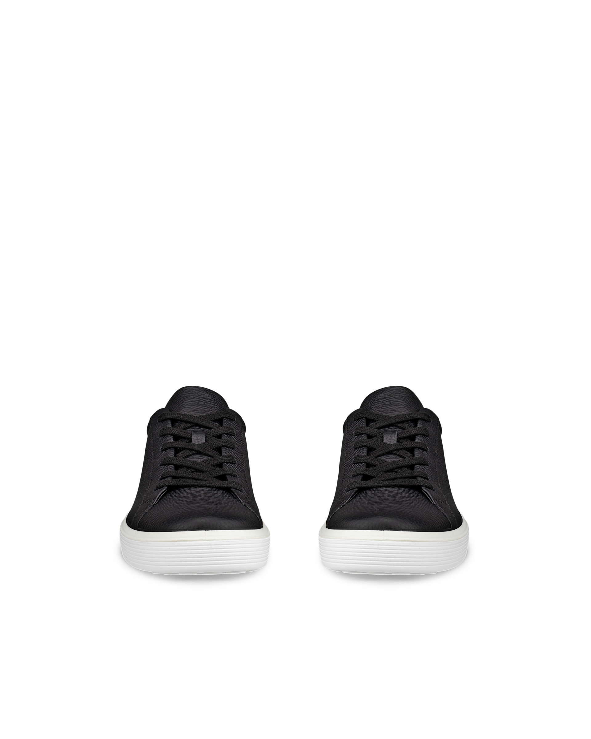 Men's ECCO® Soft 60 Leather Sneaker - Black - Front pair