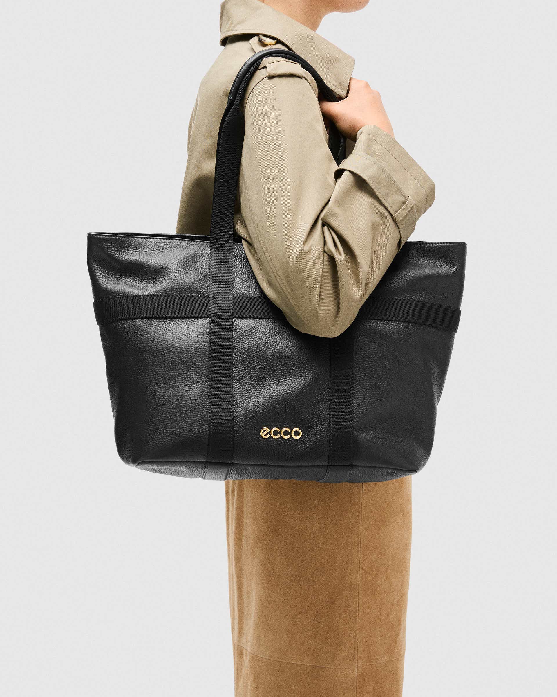 ECCO® Leather Tote Bag - Black - Lifestyle image-1