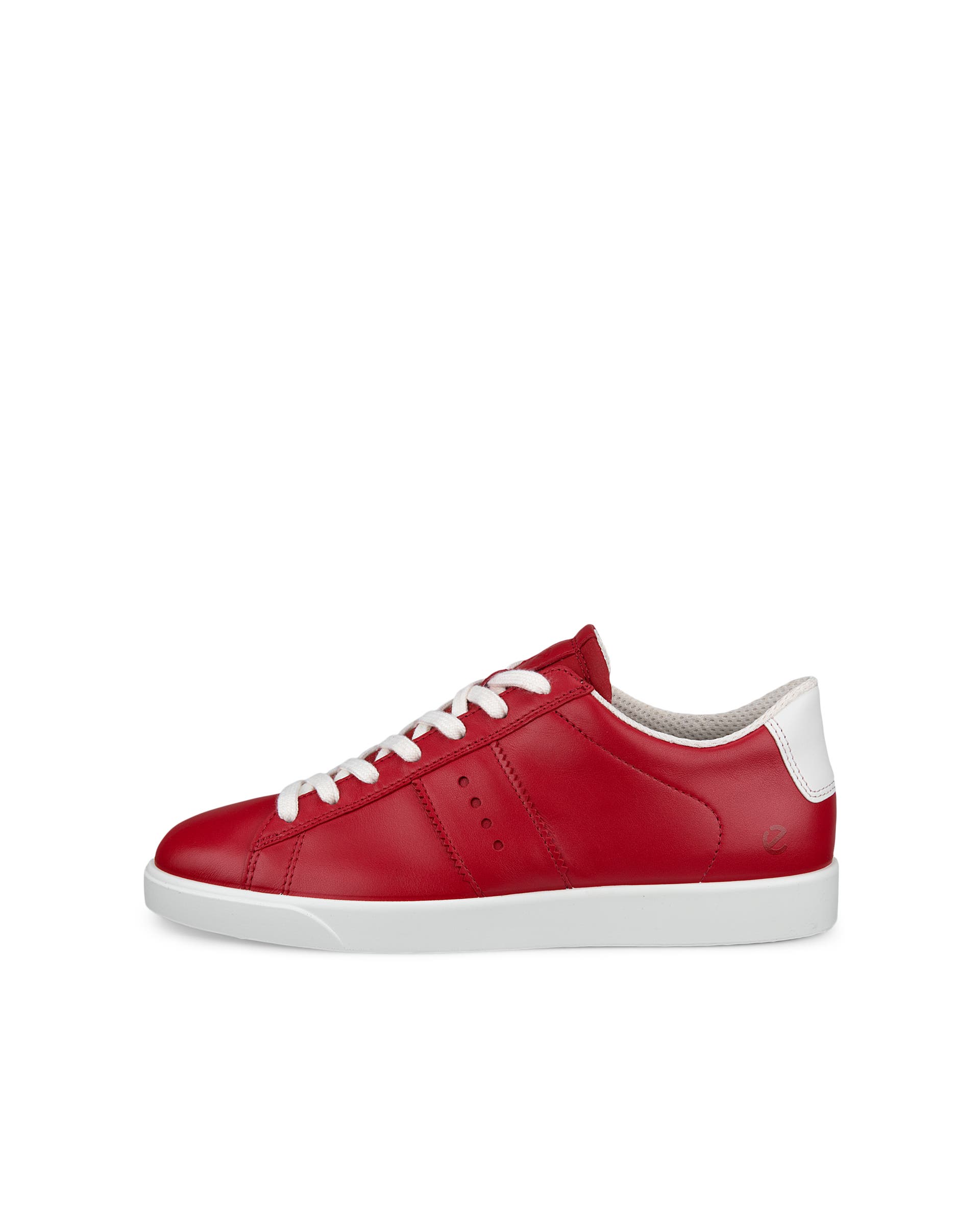 Women's ECCO® Street Lite Leather Trainer - Red - Outside