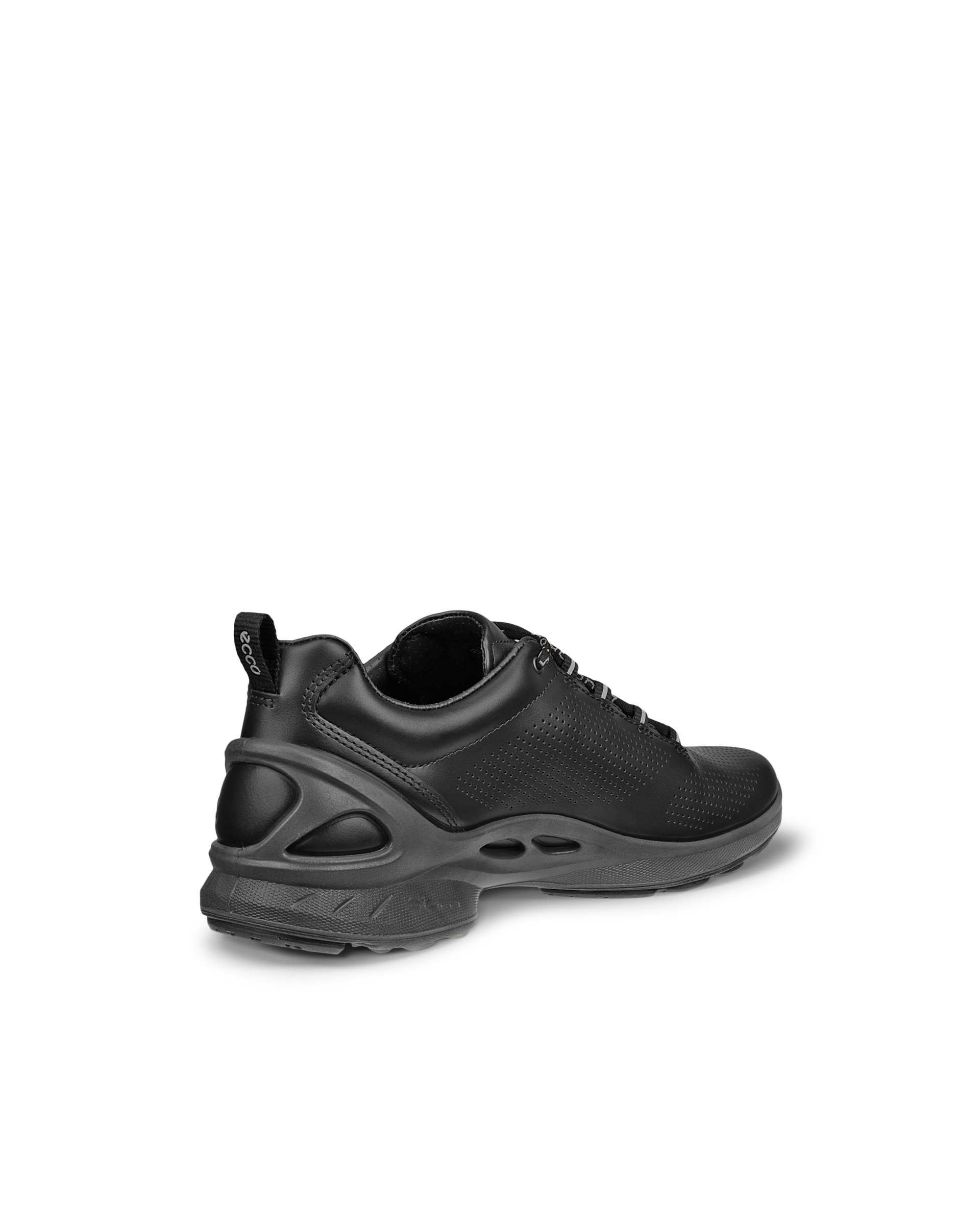 Women's ECCO® Biom Fjuel Leather Outdoor Sneaker - Black - Back
