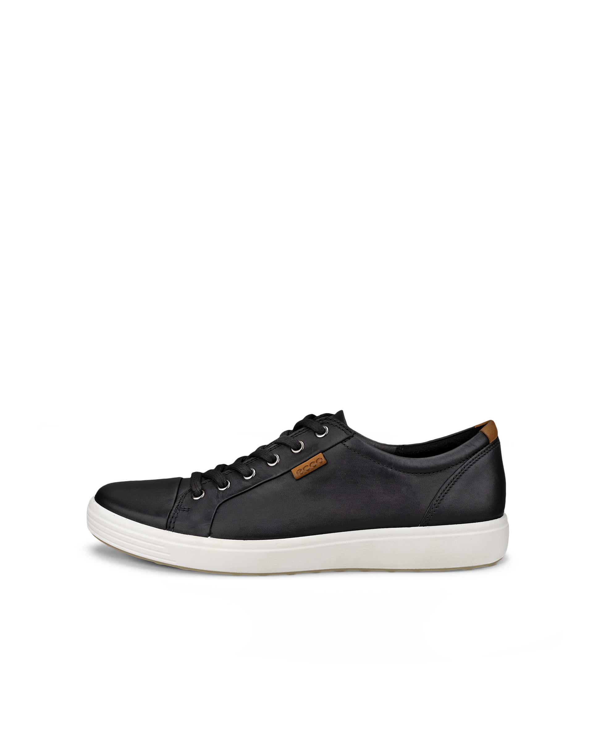 ECCO® Soft 7 Skinnsneaker herr - Svart - Outside