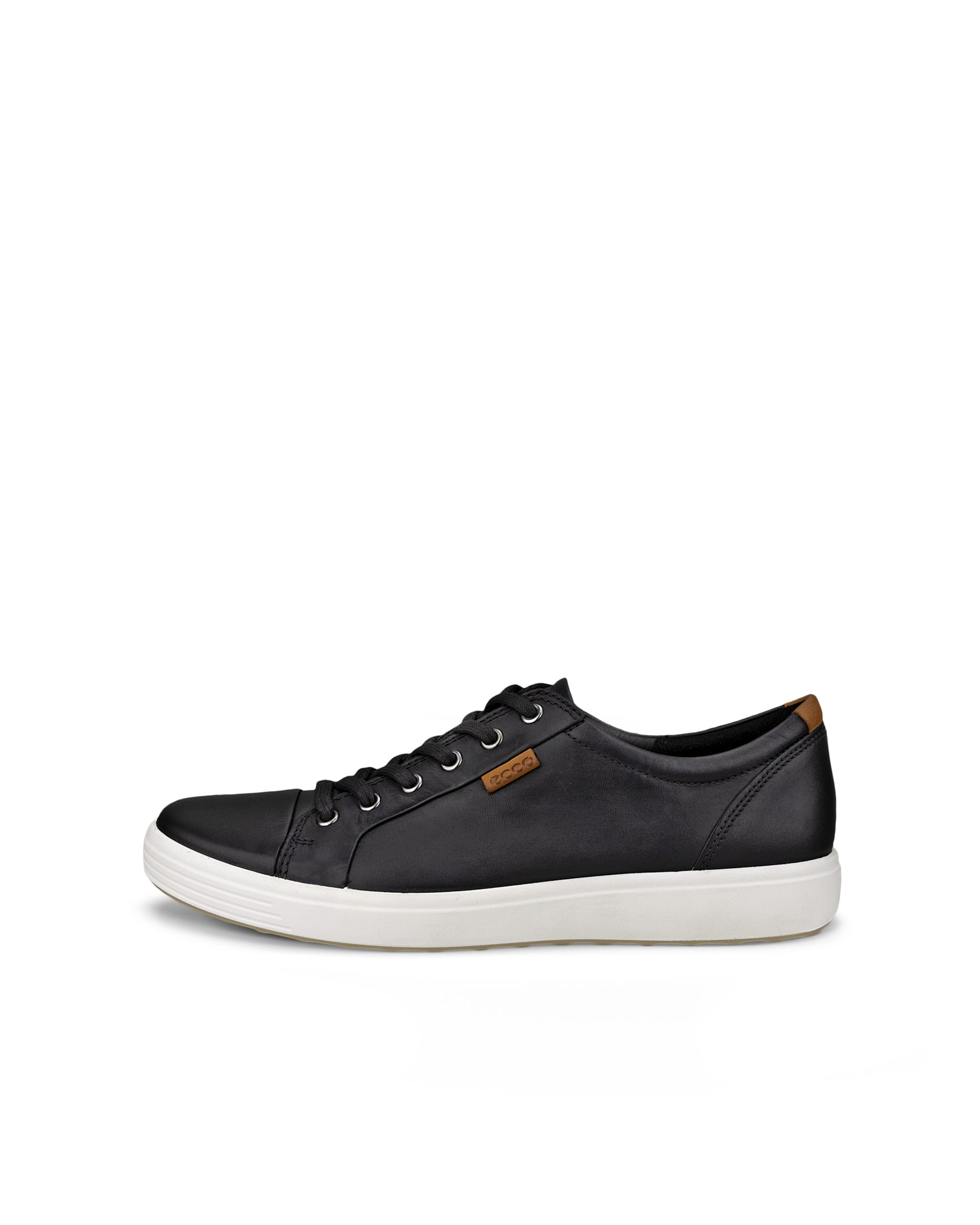 ECCO® Soft 7 Skinnsneaker herr - Svart - Outside