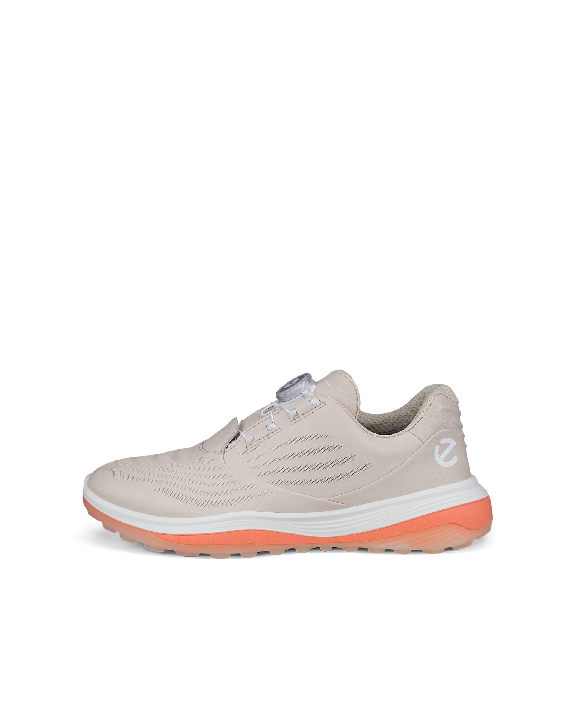 ECCO GOLF LT1 BOA WOMEN ウィメンズ レザーウォータープルーフゴルフシューズ - ベージュ - Outside
