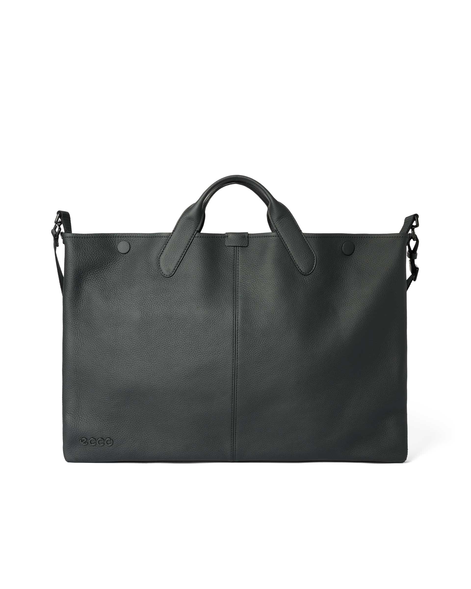 Fourre-tout en cuir souple ECCO® East-West - Noir - Main
